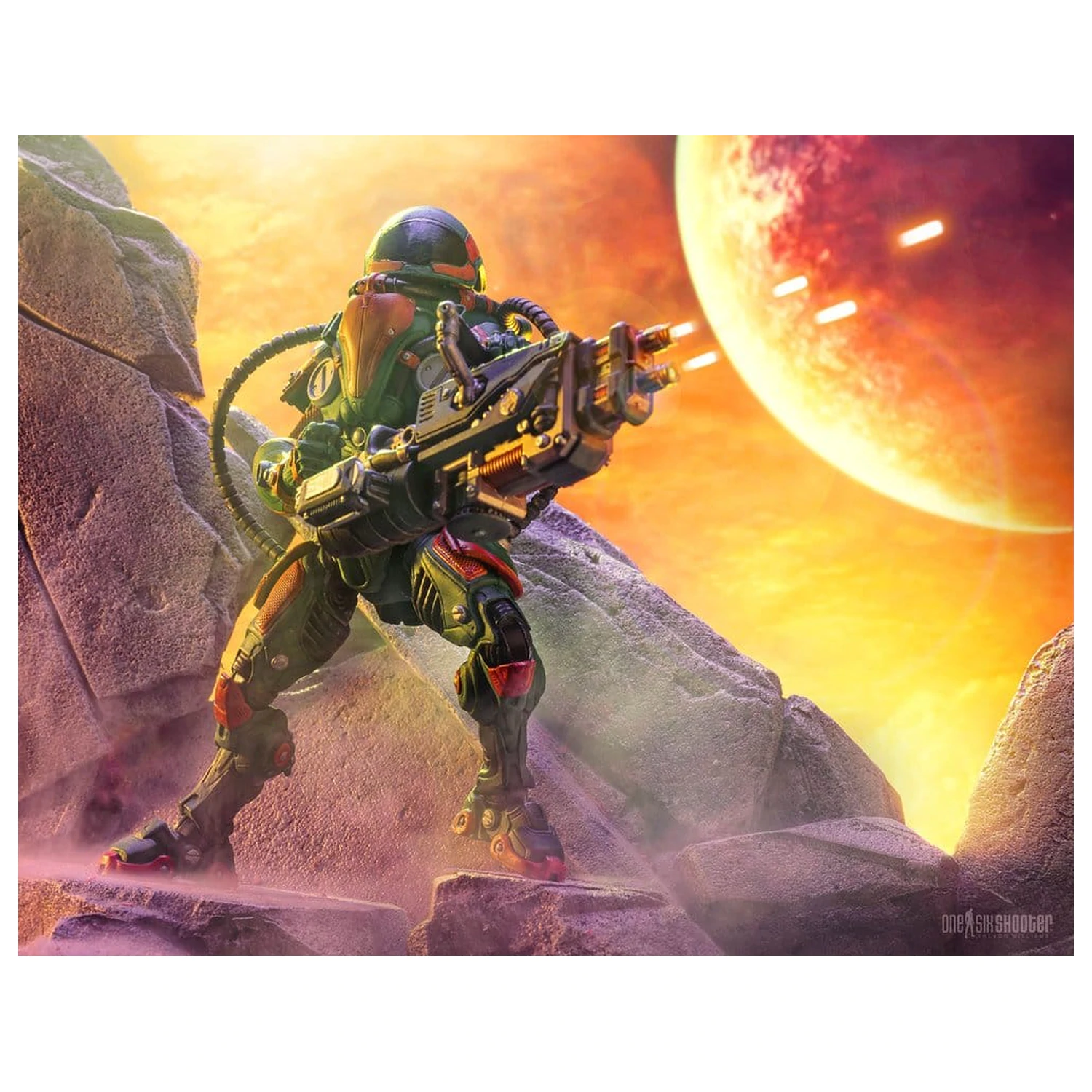 Cosmic Legions Action Figura T.U.5.C.C. Heavy Gunner fotografija proizvoda