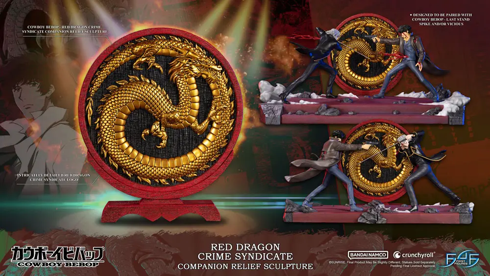 Skulptura Cowboy Bebop Red Dragon Crime Syndicate Companion Reljef 35 cm fotografija proizvoda