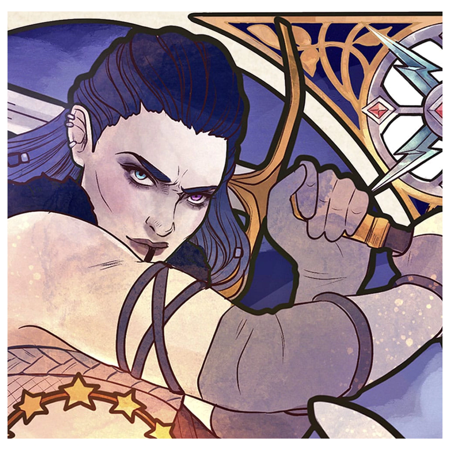 Critical Role Art Print Ashley Johnson: 10th Anniversary Art Nouveau Ilustracije 46 x 28 cm - neuramljen fotografija proizvoda