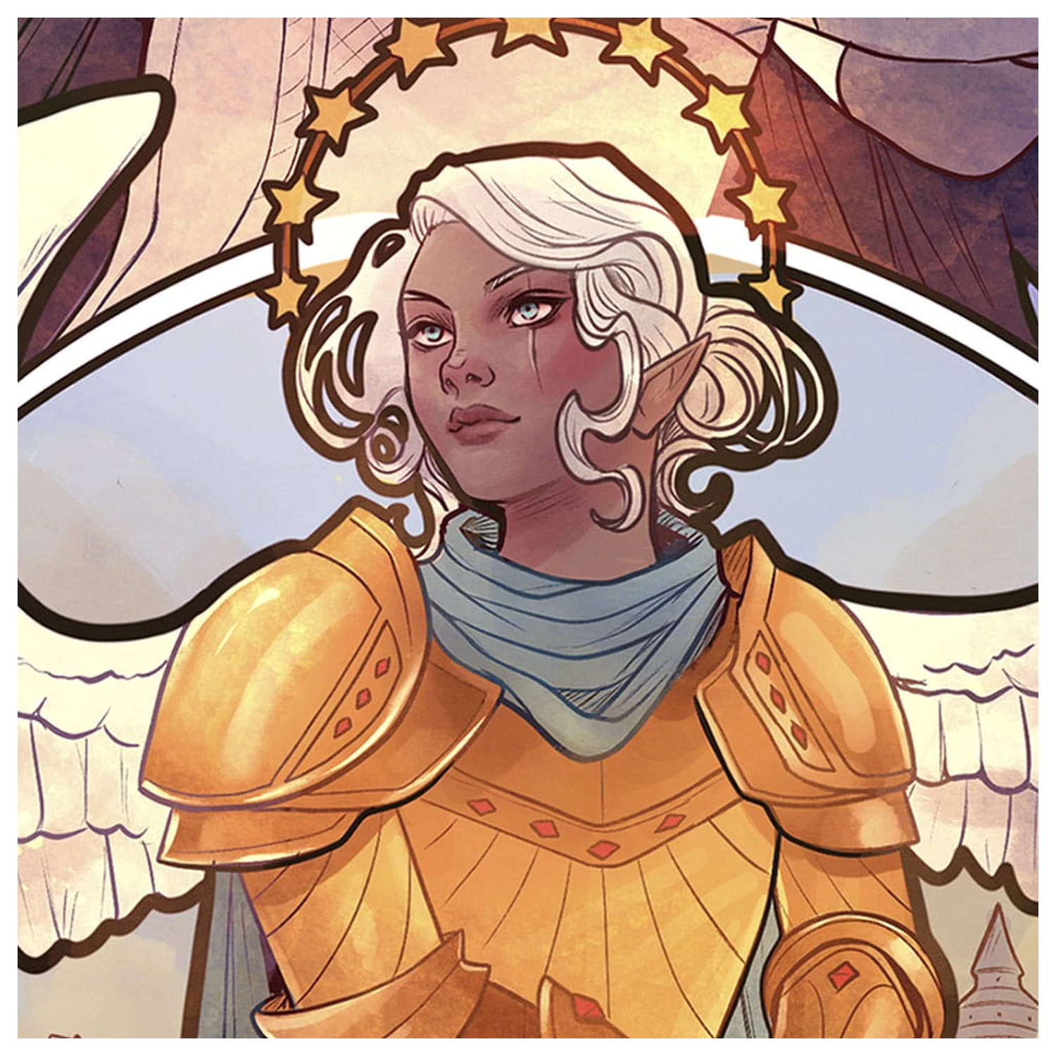 Critical Role Art Print Ashley Johnson: 10th Anniversary Art Nouveau Ilustracije 46 x 28 cm - neuramljen fotografija proizvoda