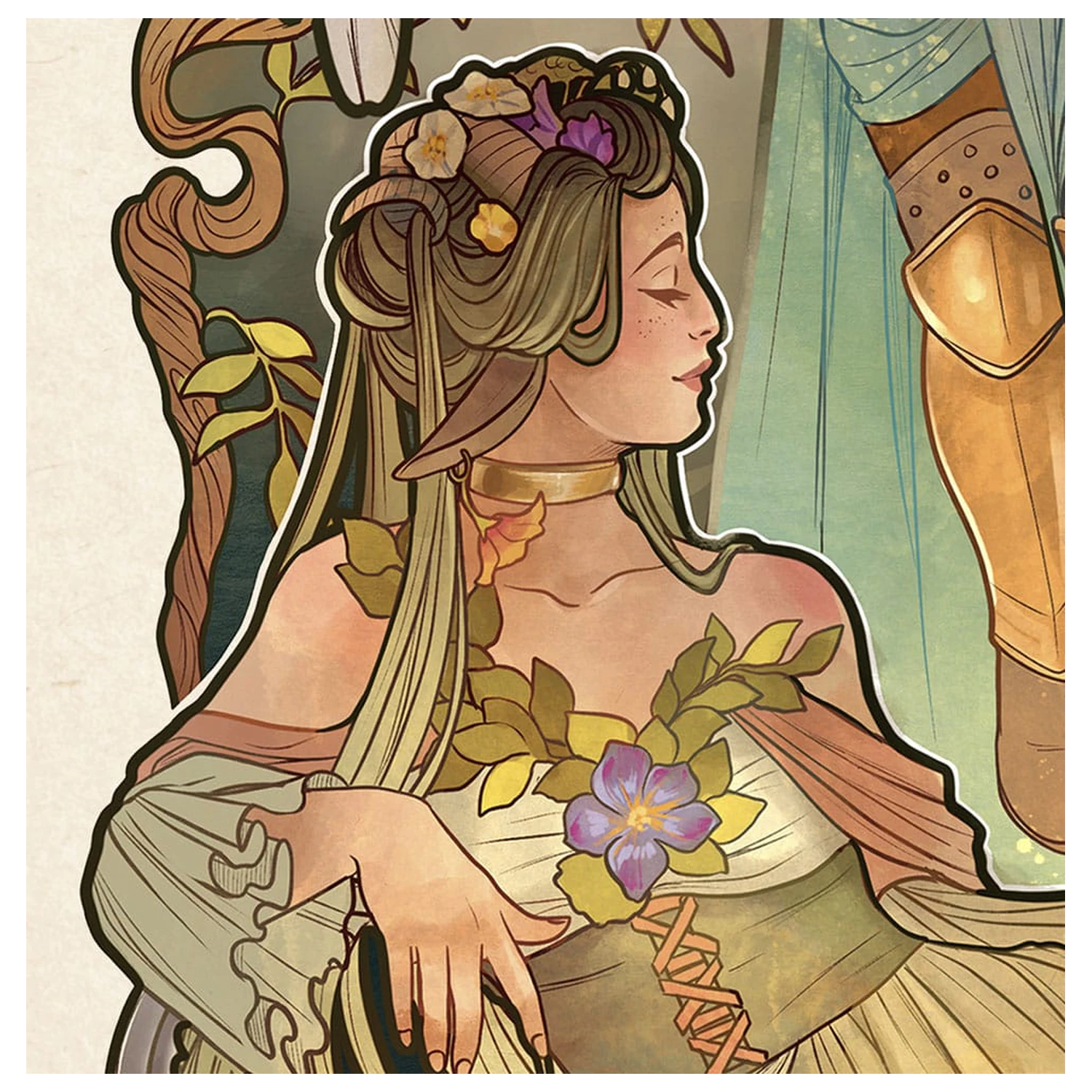 Critical Role Art Print Ashley Johnson: 10th Anniversary Art Nouveau Ilustracije 46 x 28 cm - neuramljen fotografija proizvoda