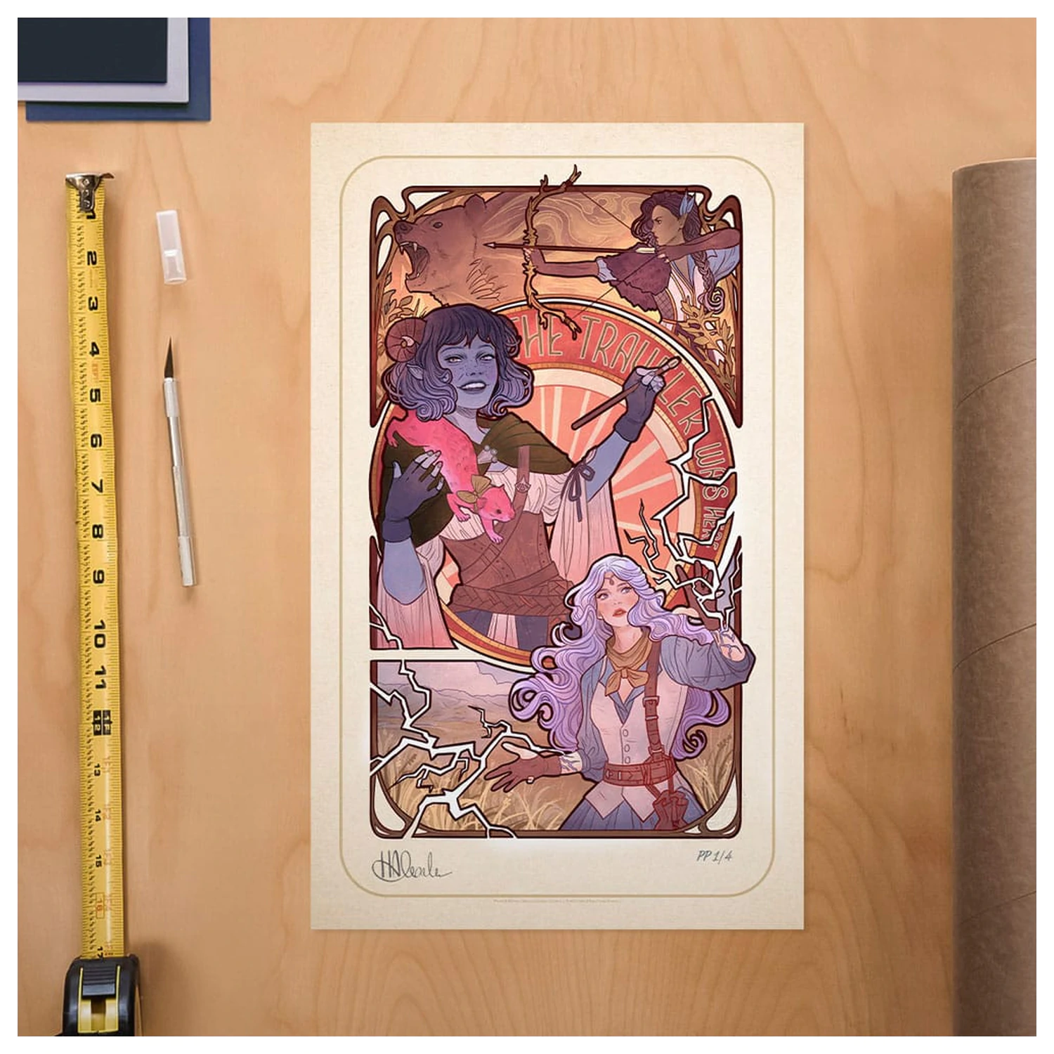 Critical Role Art Print Laura Bailey: 10th Anniversary Art Nouveau Illustrations 46 x 28 cm - bez okvira fotografija proizvoda