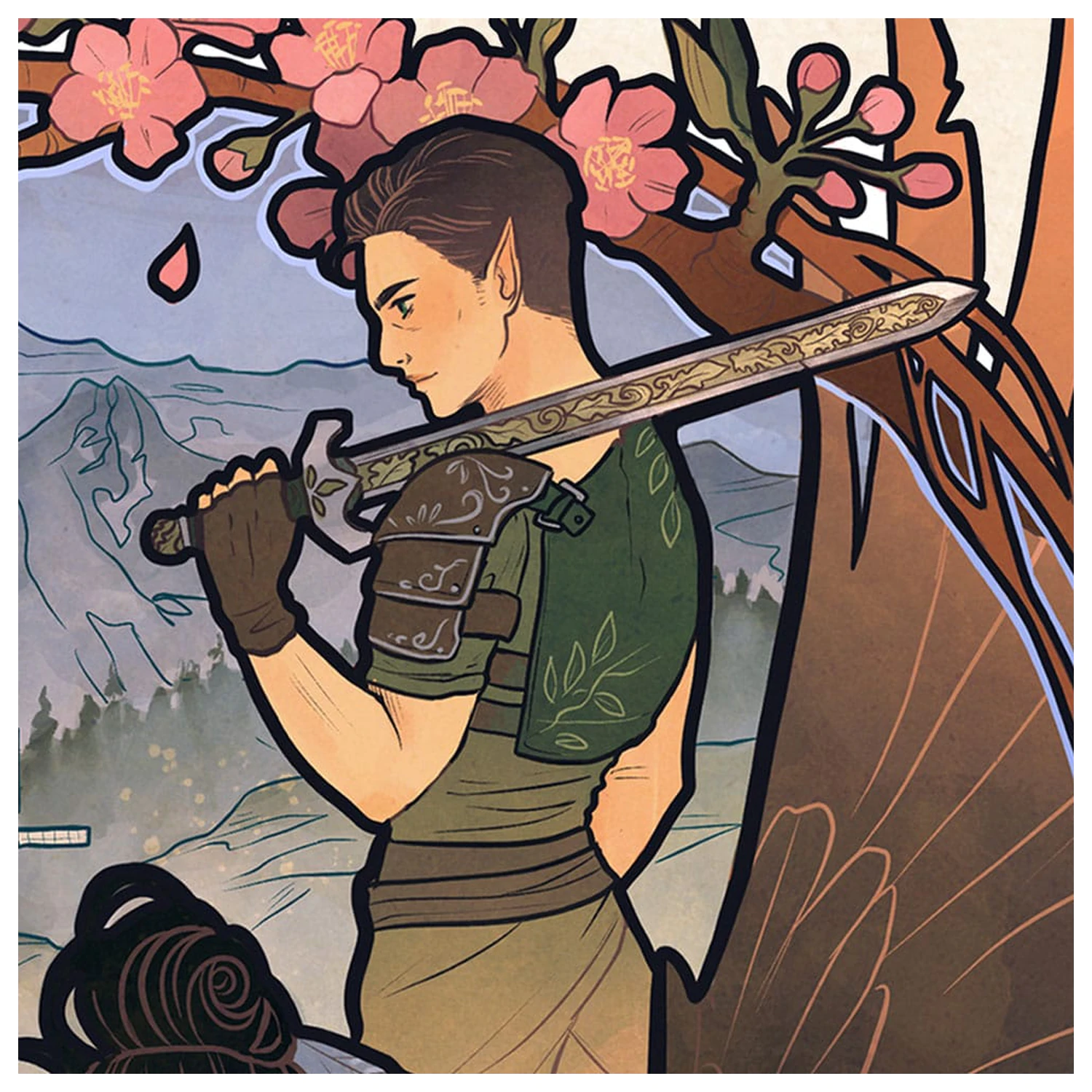 Critical Role Art Print Liam O'Brien: 10th Anniversary Art Nouveau Ilustracije 46 x 28 cm - neokvireno fotografija proizvoda