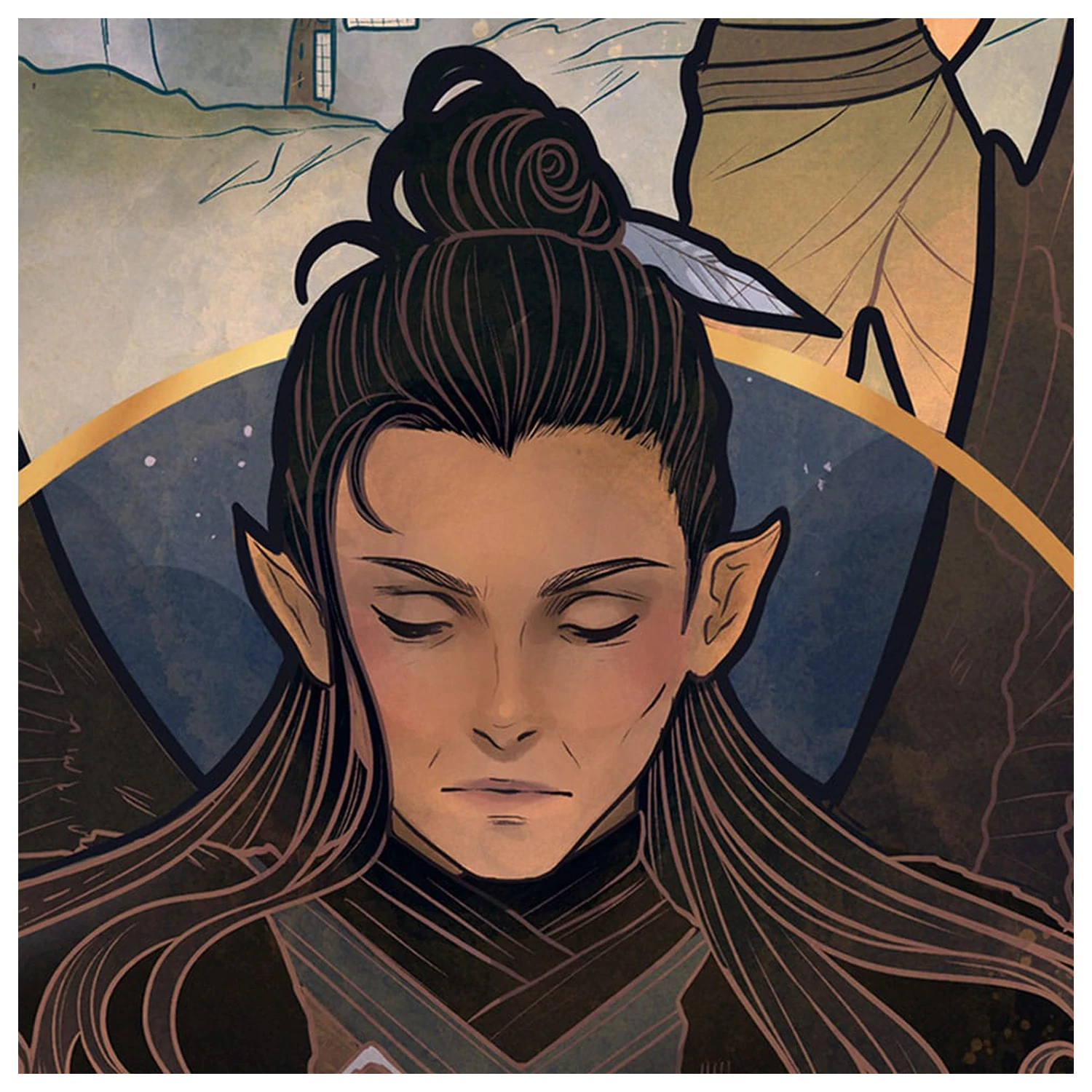 Critical Role Art Print Liam O'Brien: 10th Anniversary Art Nouveau Ilustracije 46 x 28 cm - neokvireno fotografija proizvoda