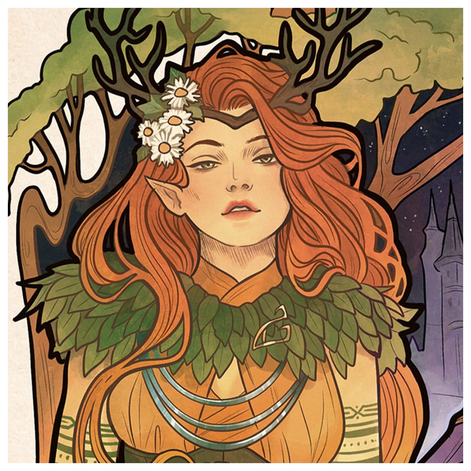 Critical Role Art Print Marisha Ray: 10th Anniversary Art Nouveau Illustrations 46 x 28 cm - neuronjen fotografija proizvoda