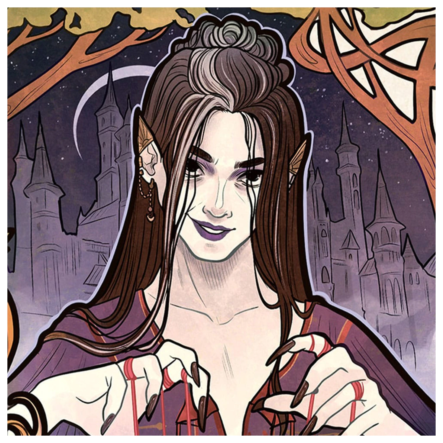 Critical Role Art Print Marisha Ray: 10th Anniversary Art Nouveau Illustrations 46 x 28 cm - neuronjen fotografija proizvoda