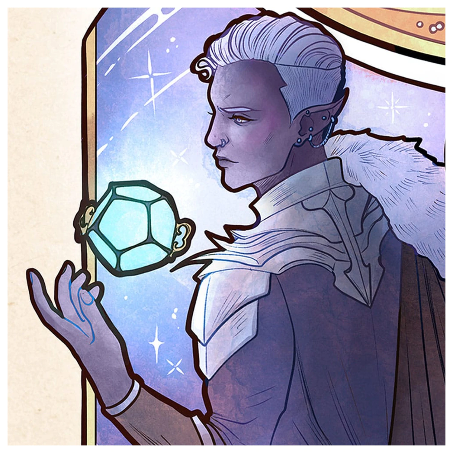 Critical Role Art Print Matthew Mercer: 10th Anniversary Art Nouveau Ilustracije 46 x 28 cm - neokvirano fotografija proizvoda