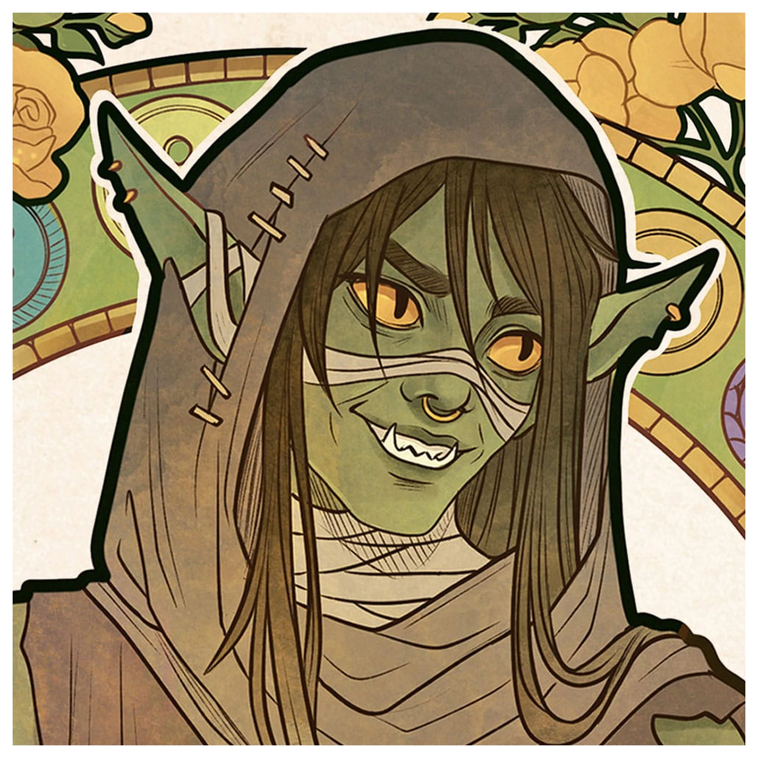 Critical Role Art Print Sam Riegel: 10th Anniversary Art Nouveau Illustrations 46 x 28 cm - bez okvira fotografija proizvoda