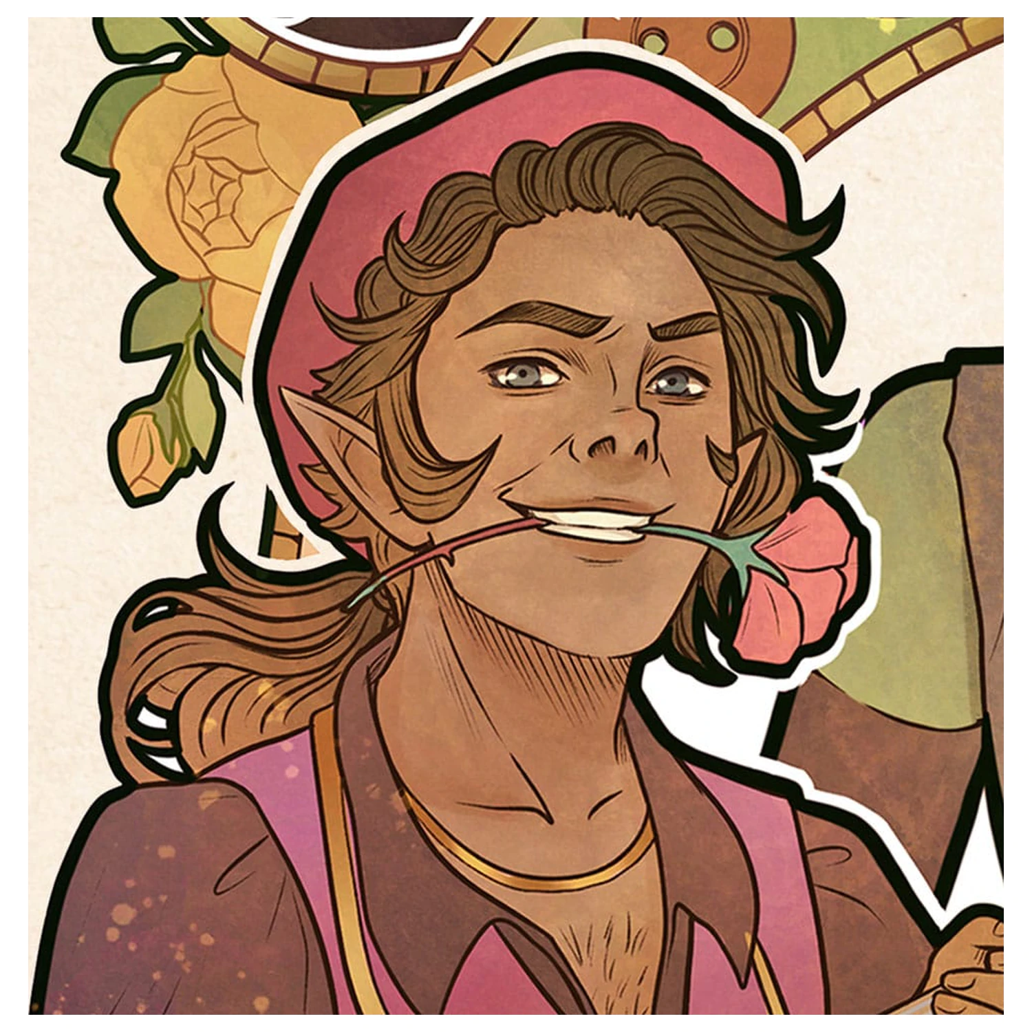 Critical Role Art Print Sam Riegel: 10th Anniversary Art Nouveau Illustrations 46 x 28 cm - bez okvira fotografija proizvoda