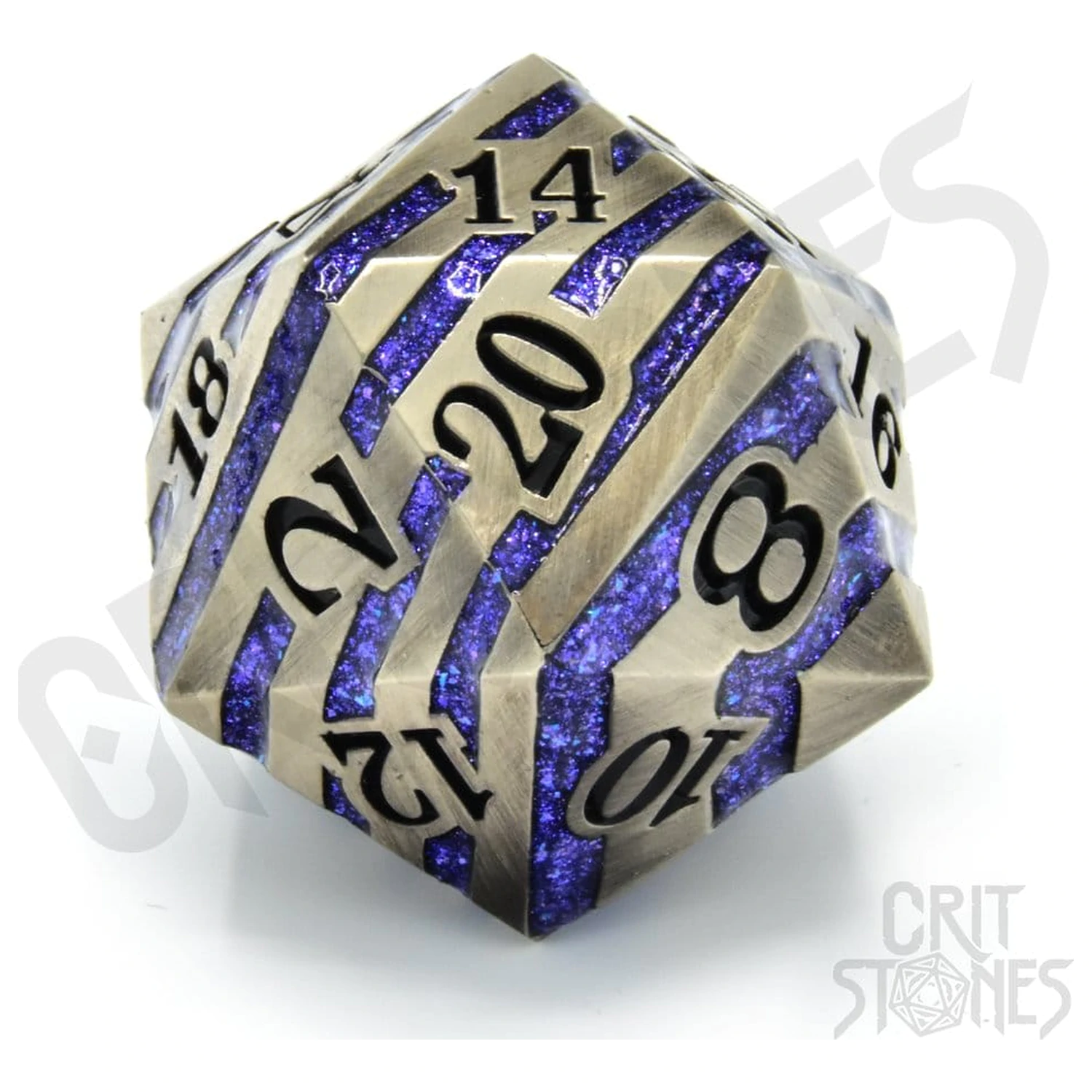 CritStones metalne kocke D20 Engraved Elder 3 cm fotografija proizvoda