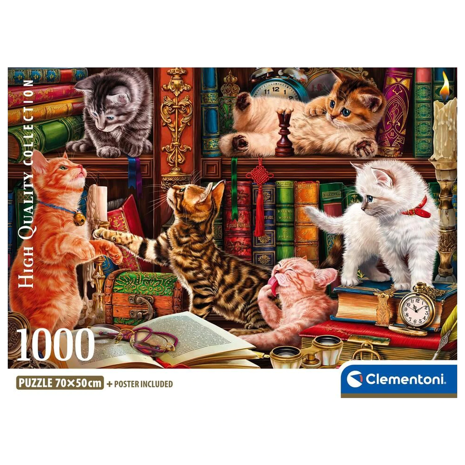 Curious Whiskers puzzle 1000 komada fotografija proizvoda
