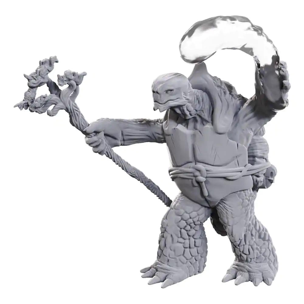 D&D Nolzur's Marvelous Miniatures neobojene minijature Tortle Druid & Wild Shape Giant Lizard fotografija proizvoda