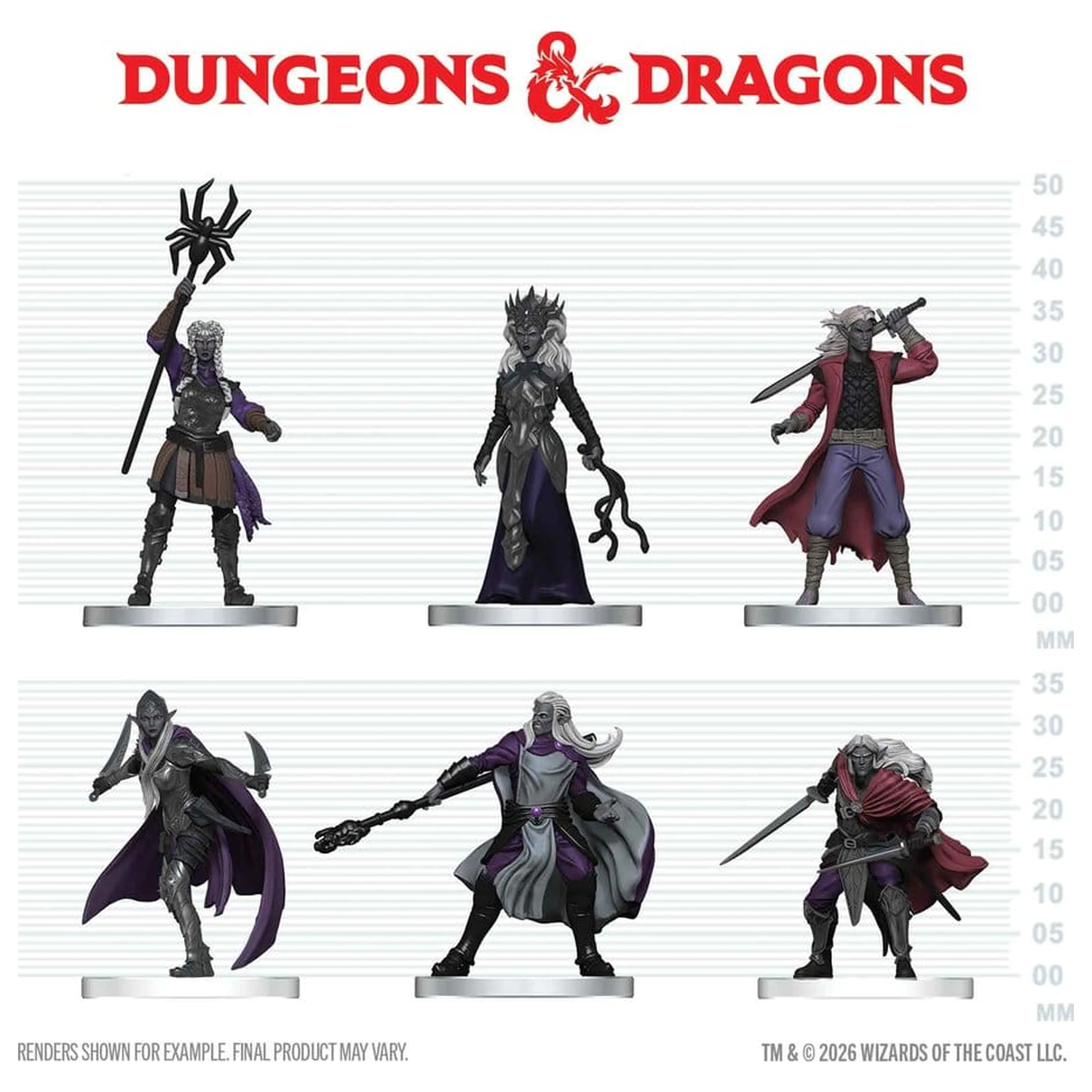 D&D Icons of the Realms Mini figure Drow Warband 20 cm fotografija proizvoda