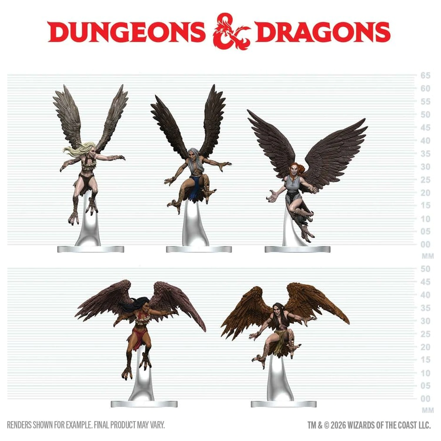 D&D Icons of the Realms Mini Figure Harpy Flock 20 cm fotografija proizvoda