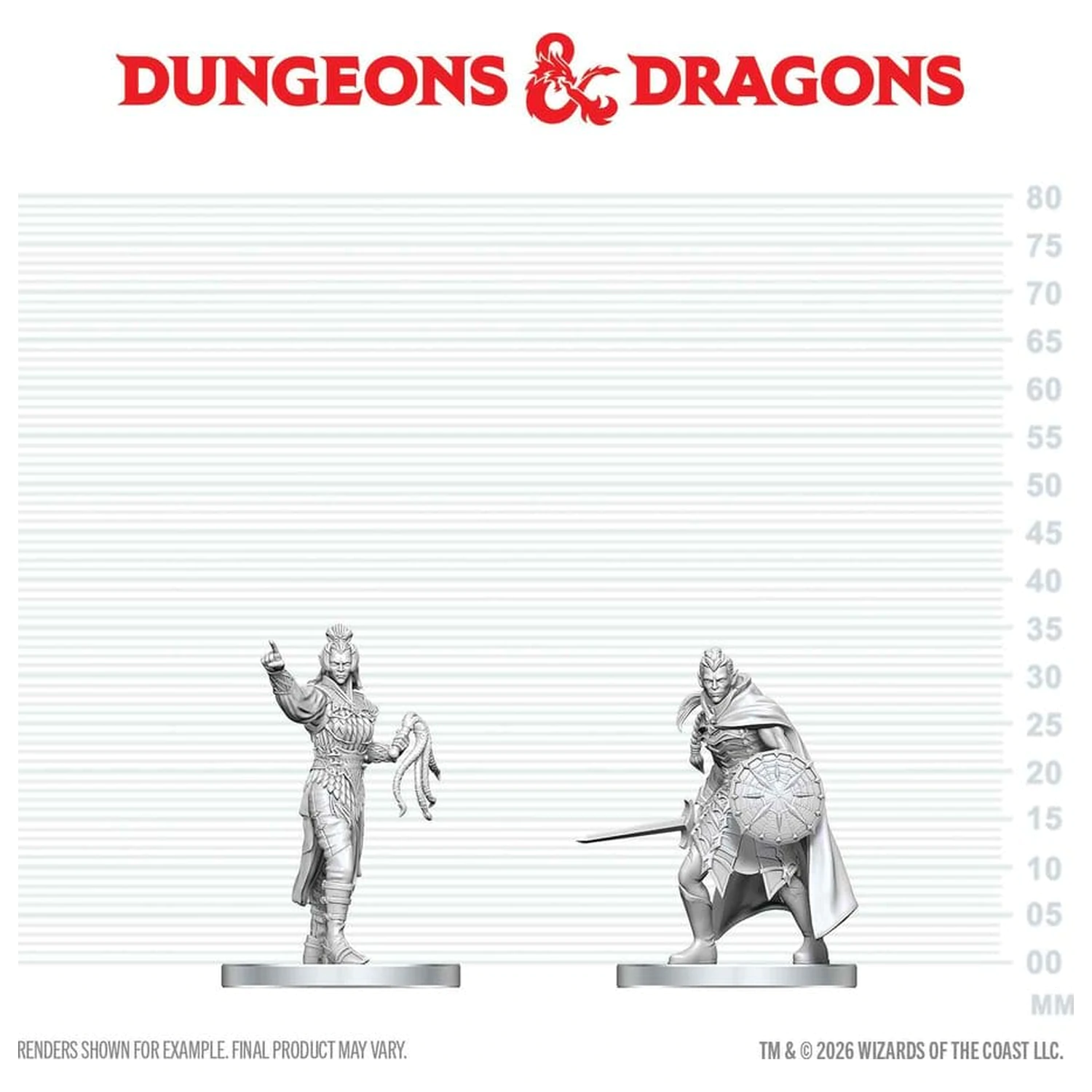 D&D Nolzur's Marvelous Miniatures mini figure Drow Elite Warrior & Drow Priestess of Lolth fotografija proizvoda