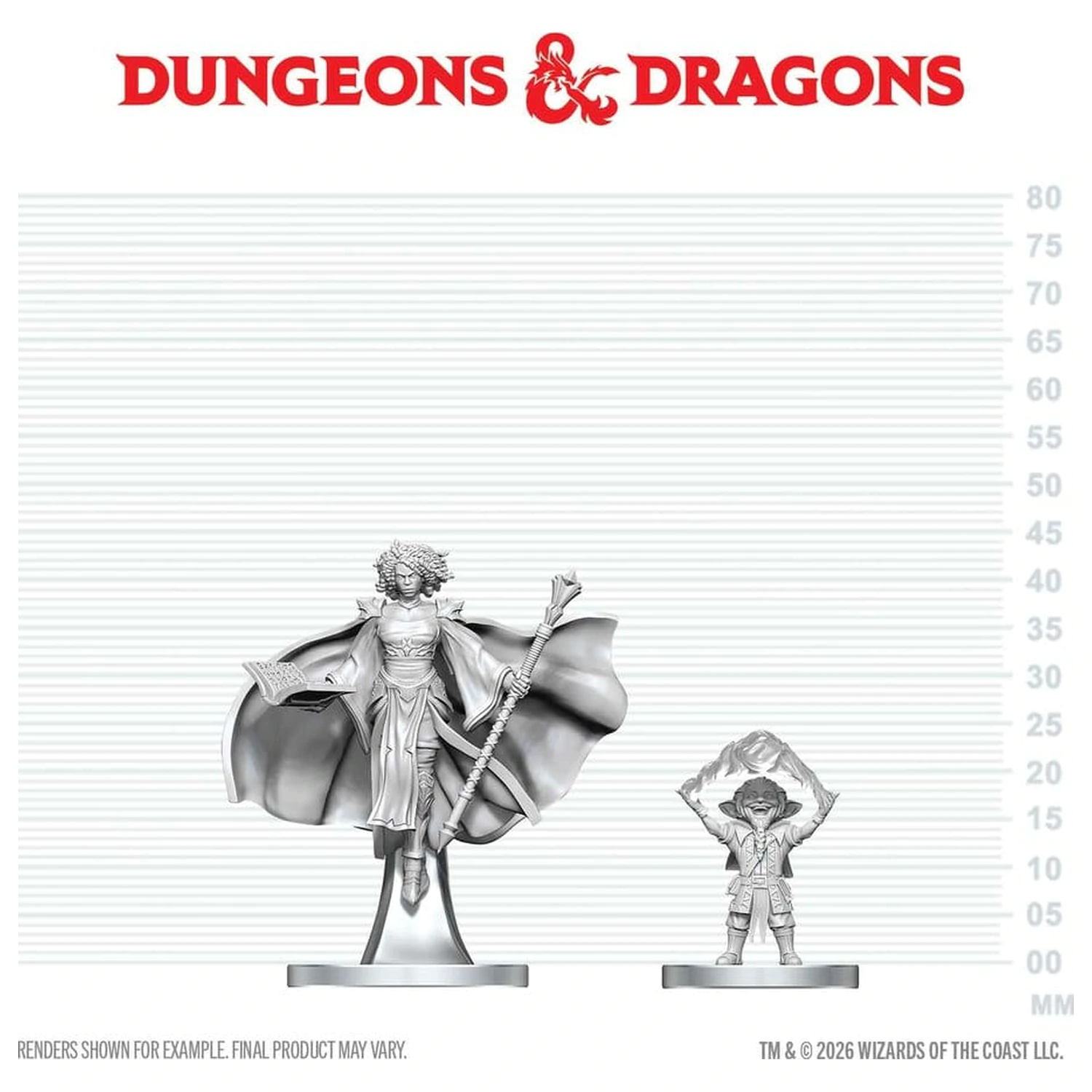D&D Nolzur's Marvelous Miniatures Mini Figure Gnome Warlock & Aasimar Wizard fotografija proizvoda