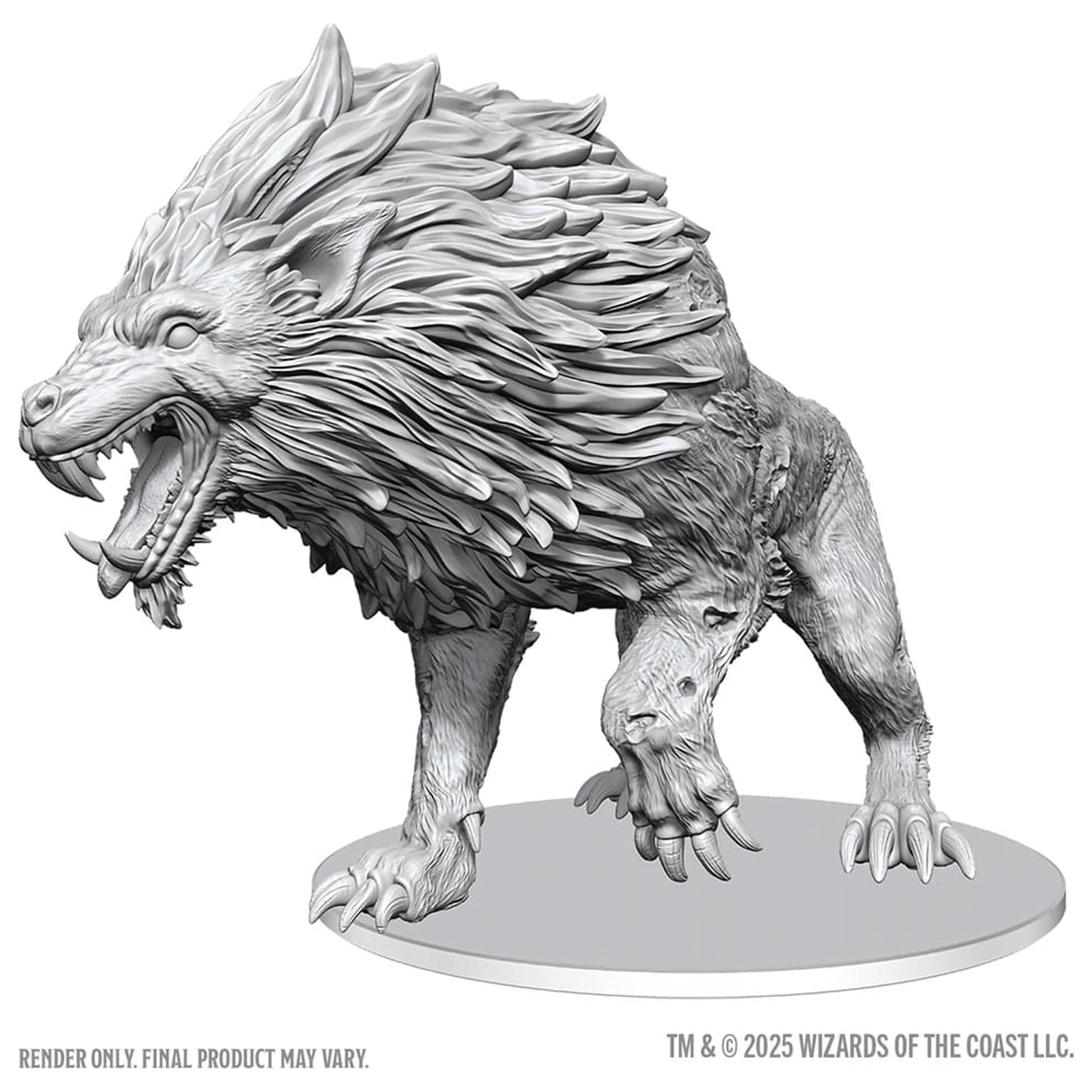 D&D Nolzur's Marvelous Miniatures Nelakirane Minijature Dire Worg 11 cm fotografija proizvoda