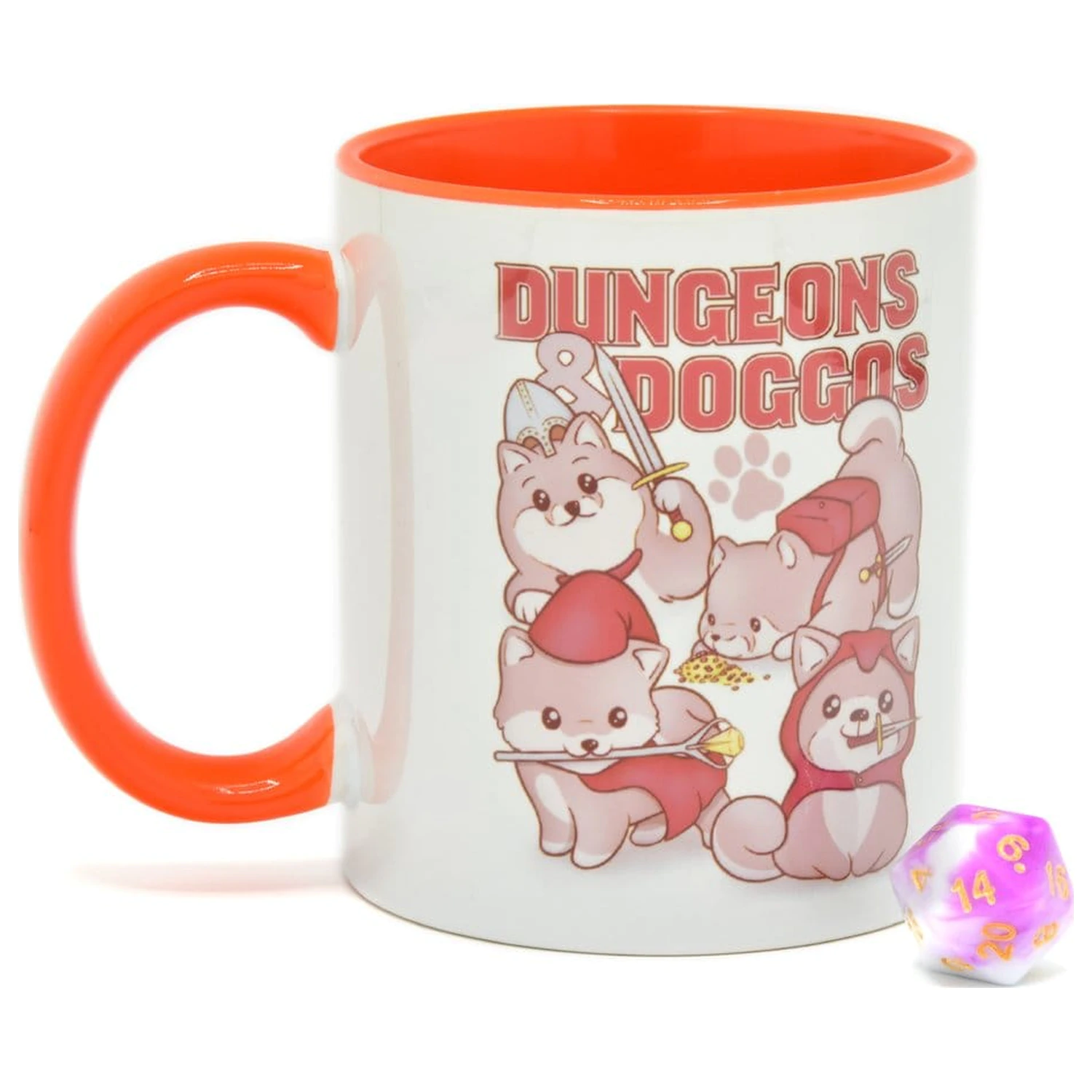 Dungeons & Doggos Gift Set Šalica & Kockice D20 fotografija proizvoda