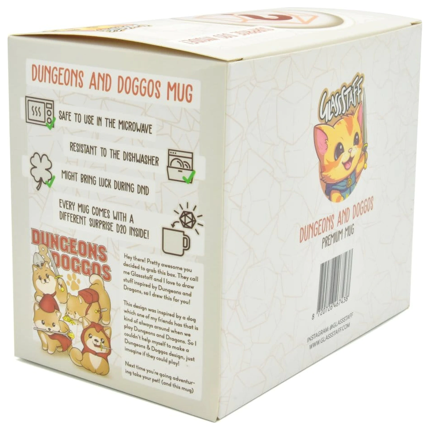 Dungeons & Doggos Gift Set Šalica & Kockice D20 fotografija proizvoda