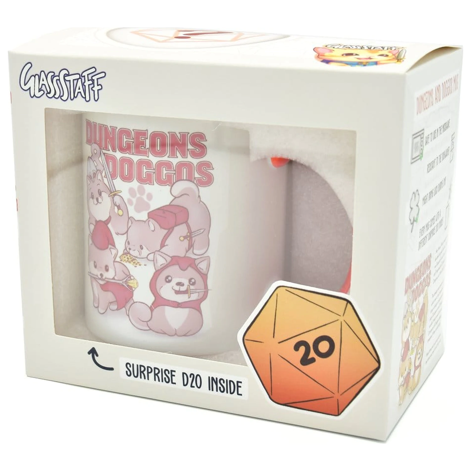 Dungeons & Doggos Gift Set Šalica & Kockice D20 fotografija proizvoda