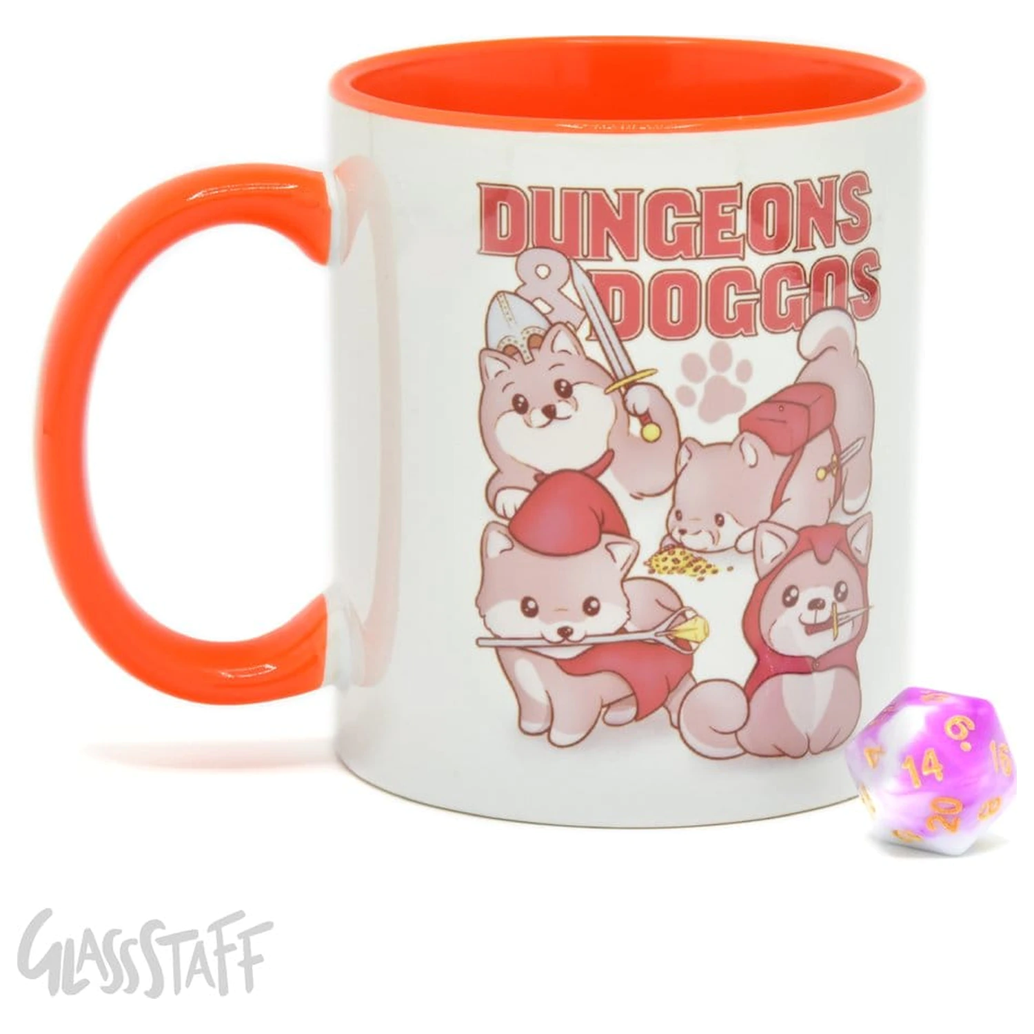 Dungeons & Doggos Gift Set Šalica & Kockice D20 fotografija proizvoda