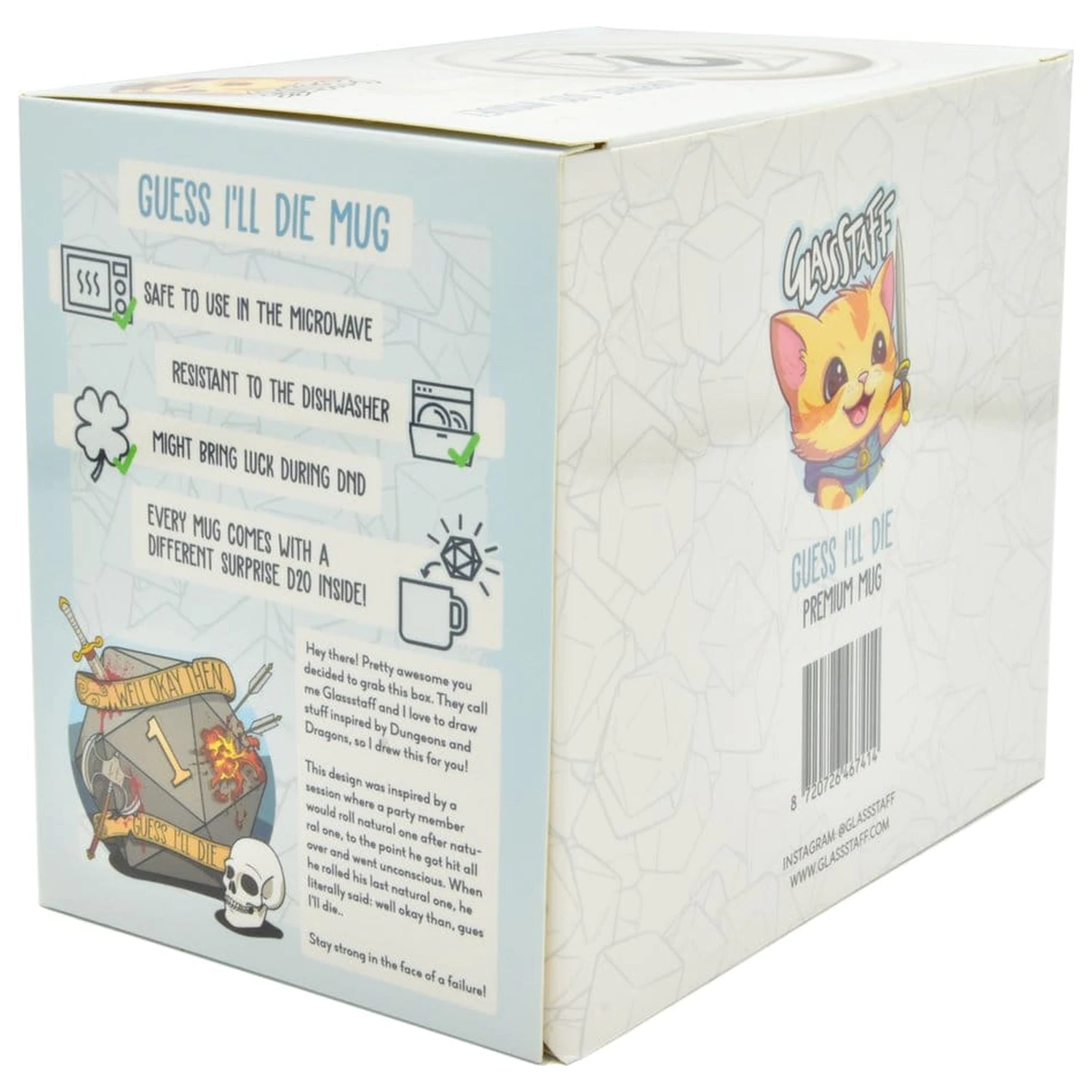 Guess I'll Die poklon set šalica i kocka D20 fotografija proizvoda