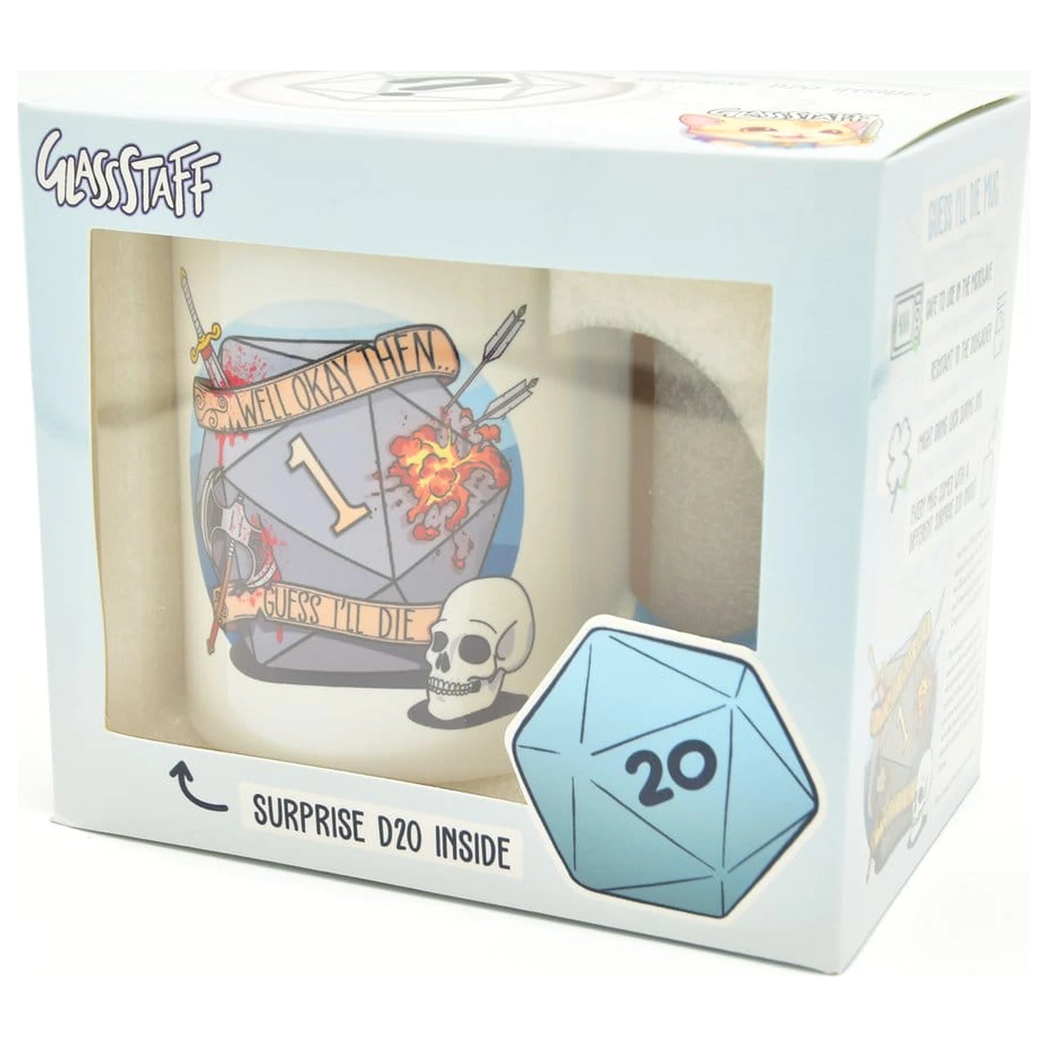 Guess I'll Die poklon set šalica i kocka D20 fotografija proizvoda