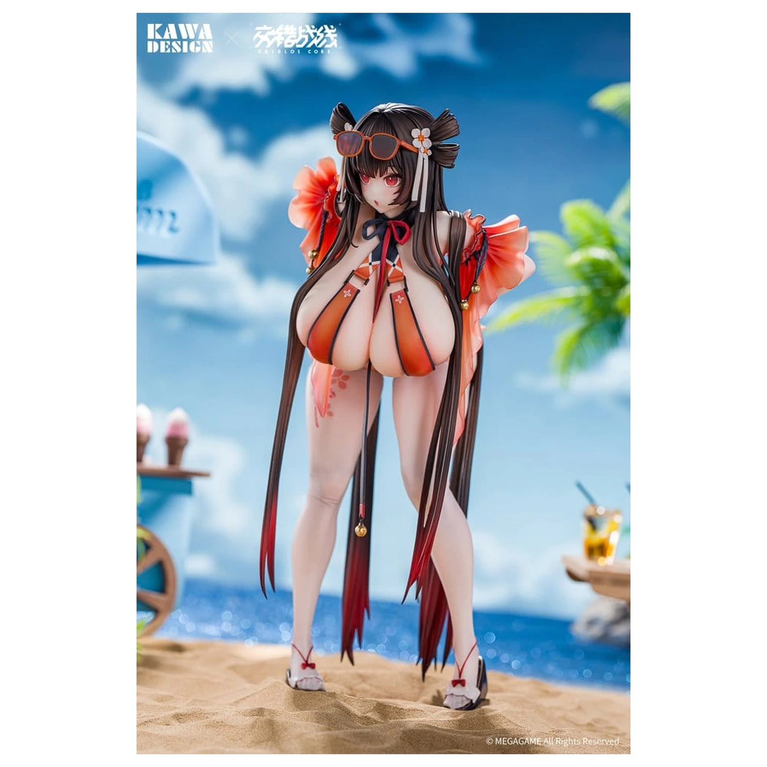 Daiblos Core PVC figura 1/6 Maree Rouge Rakubai no Utage 25 cm fotografija proizvoda