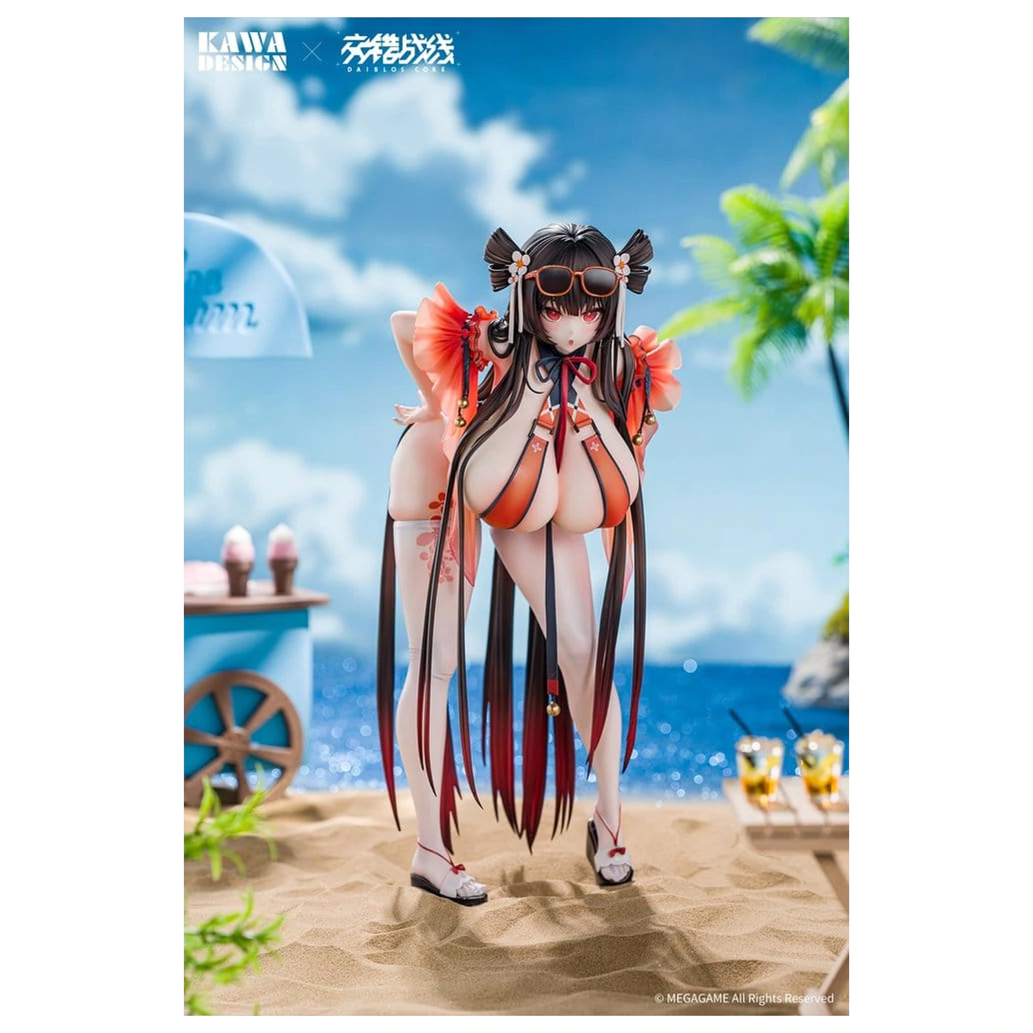 Daiblos Core PVC figura 1/6 Maree Rouge Rakubai no Utage 25 cm fotografija proizvoda