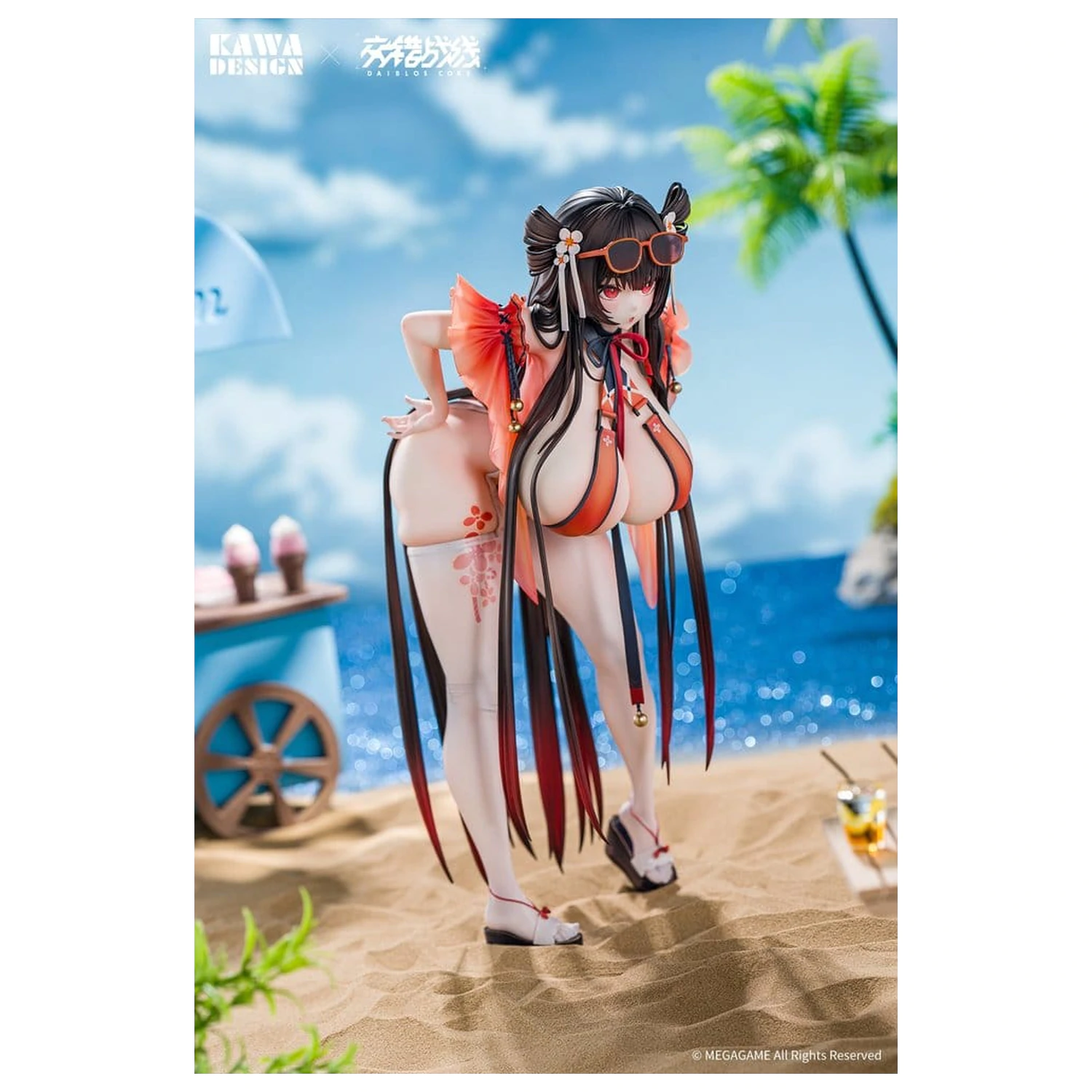 Daiblos Core PVC figura 1/6 Maree Rouge Rakubai no Utage 25 cm fotografija proizvoda