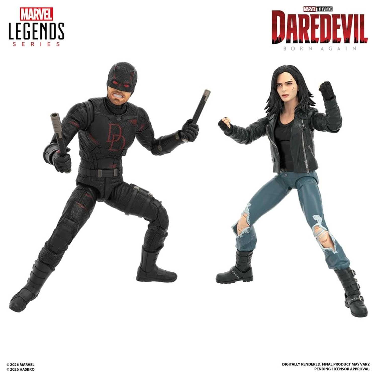 Daredevil: Born Again Marvel Legends akcijska figura dvostruko pakiranje Daredevil & Jessica Jones 15 cm fotografija proizvoda