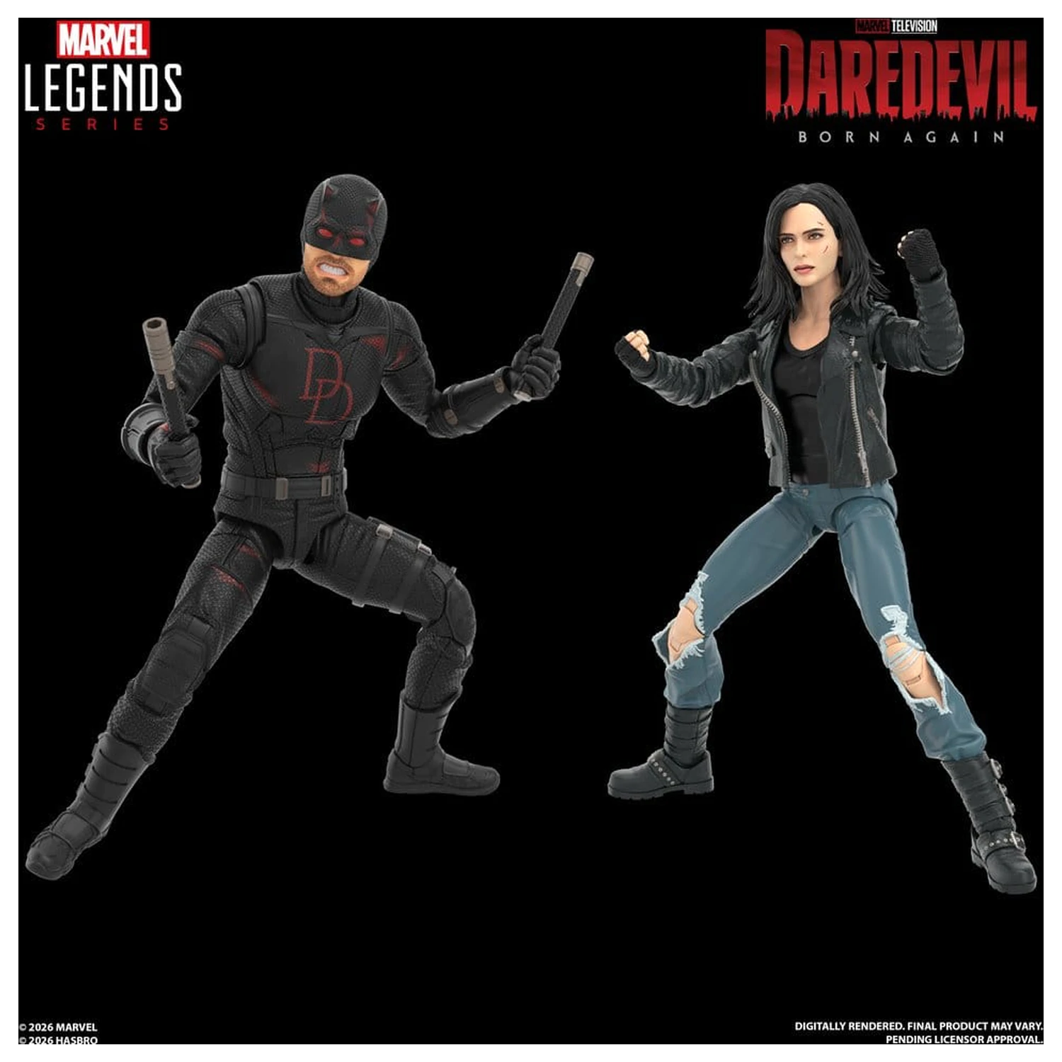 Daredevil: Born Again Marvel Legends akcijska figura dvostruko pakiranje Daredevil & Jessica Jones 15 cm fotografija proizvoda