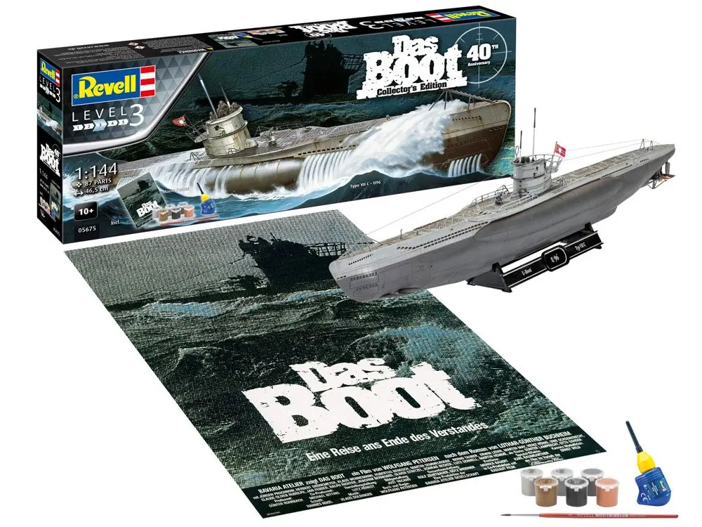 Das Boot Model Kit Gift Set 1/144 U-Boot U96 Typ VII C 40th Anniversary 46 cm fotografija proizvoda