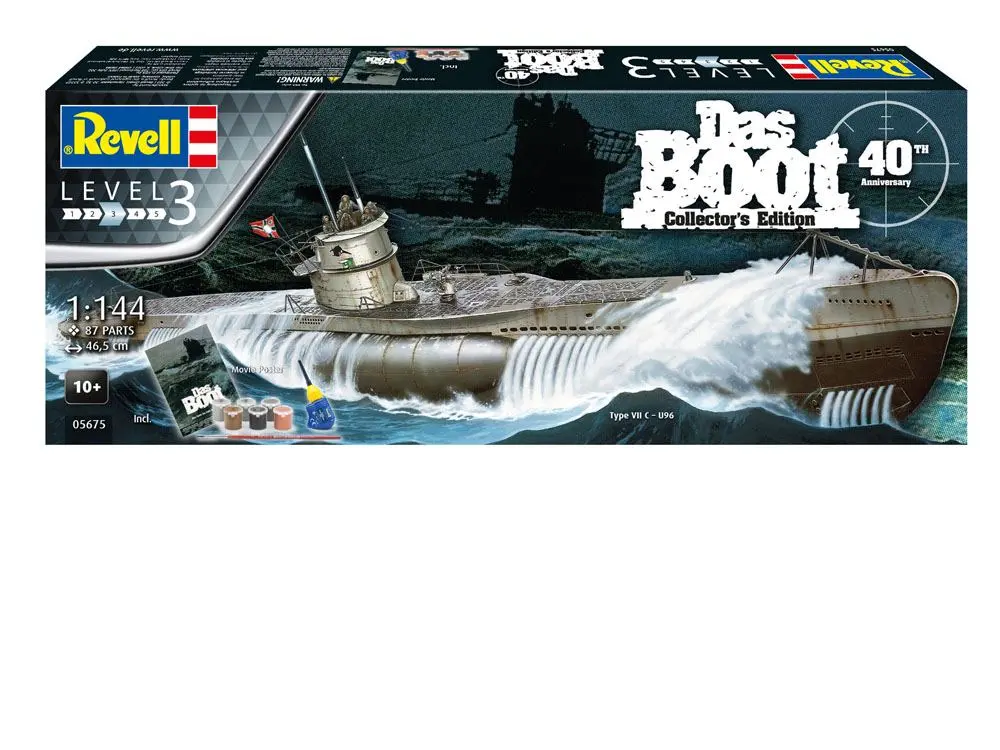Das Boot Model Kit Gift Set 1/144 U-Boot U96 Typ VII C 40th Anniversary 46 cm fotografija proizvoda