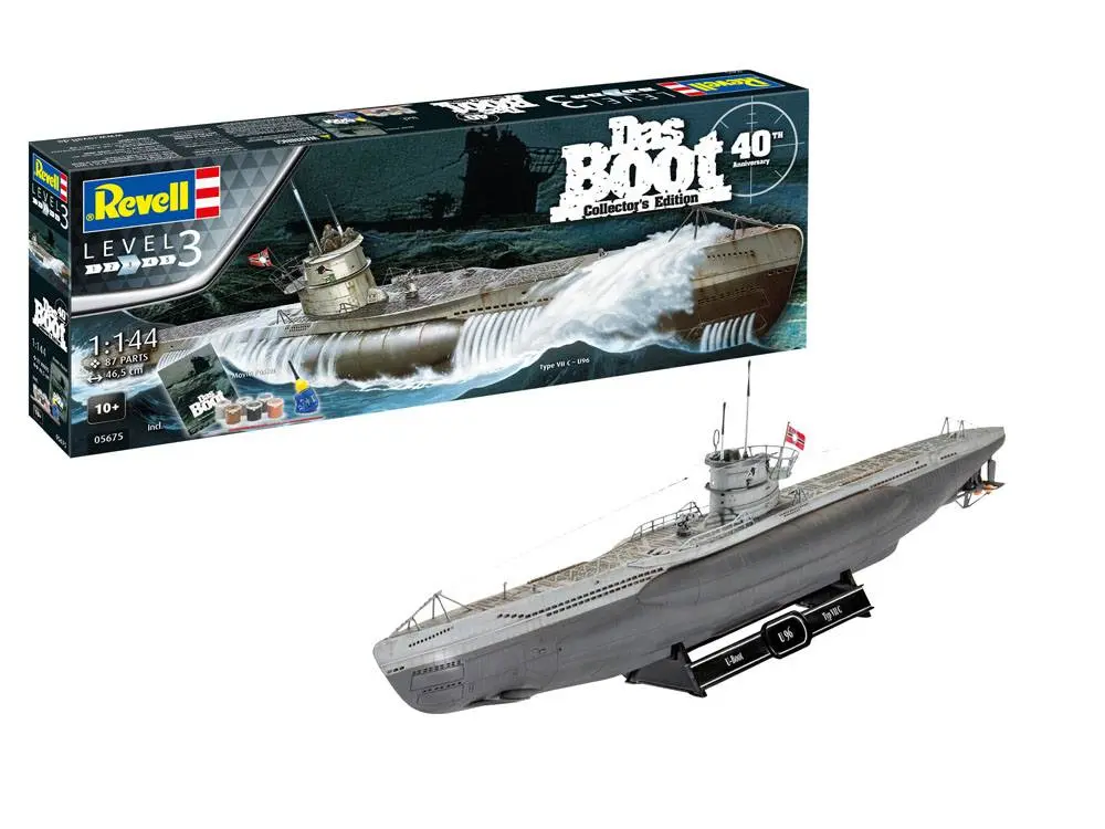 Das Boot Model Kit Gift Set 1/144 U-Boot U96 Typ VII C 40th Anniversary 46 cm fotografija proizvoda