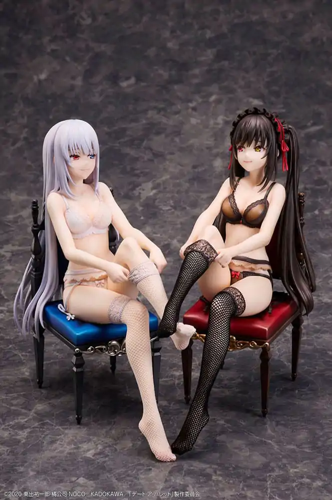 Date A Bullet PVC Figurice 1/7 Kurumi Tokisaki & White Queen 17 cm fotografija proizvoda