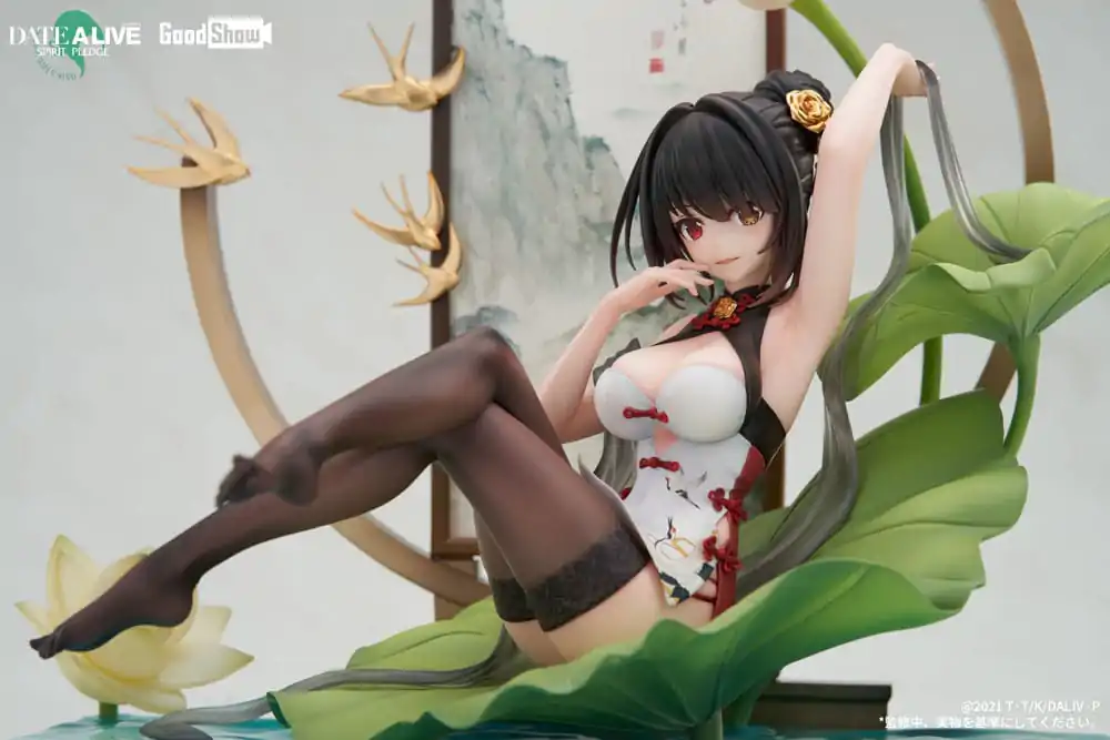 Date A Live: Spirit Pledge PVC Kip 1/7 Kurumi Tokisaki Ink Black China Dress Ver. 22 cm fotografija proizvoda