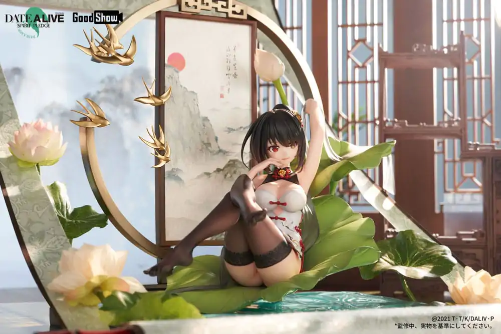 Date A Live: Spirit Pledge PVC Kip 1/7 Kurumi Tokisaki Ink Black China Dress Ver. 22 cm fotografija proizvoda