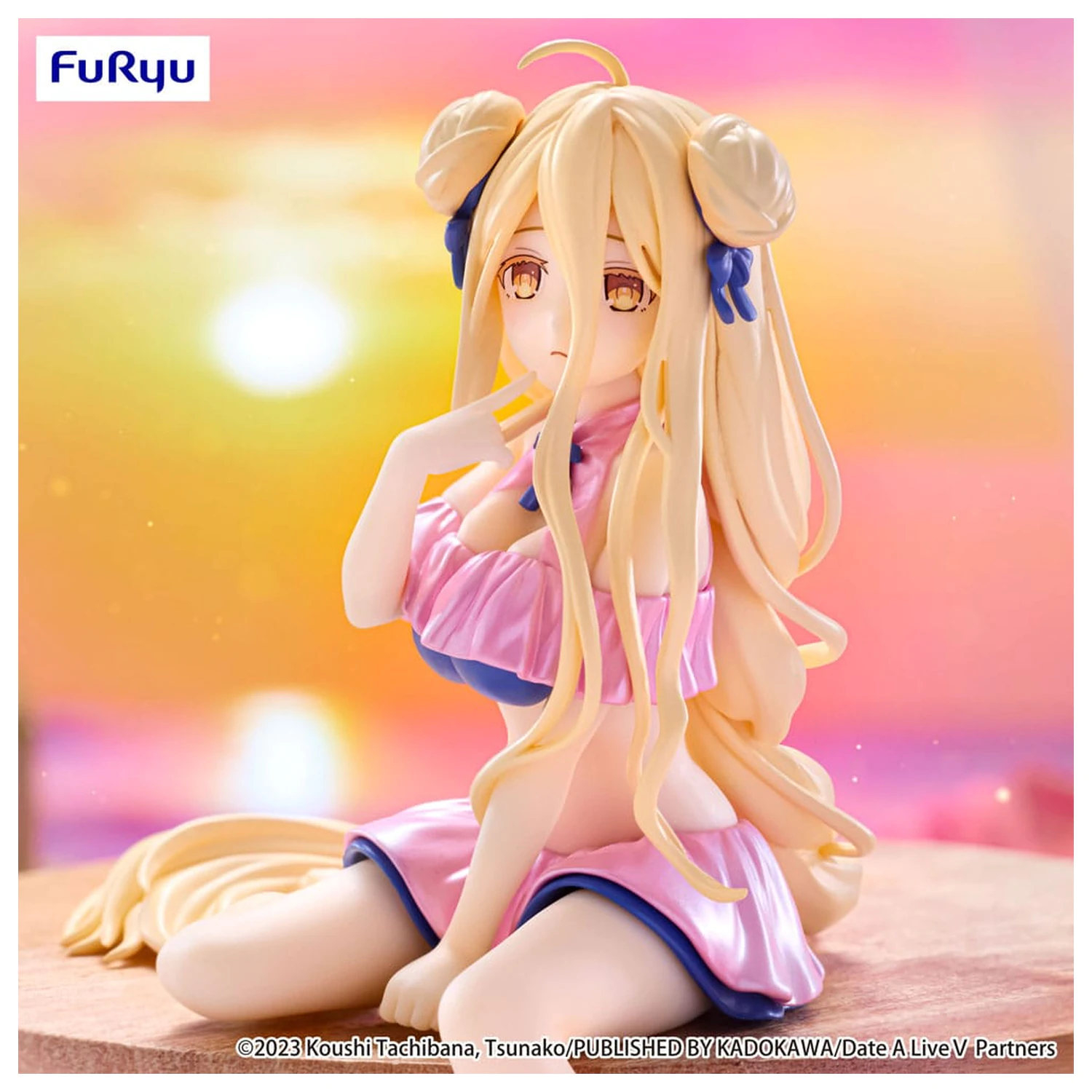 Date A Live V Noodle Stopper PVC statua Mukuro Hoshimiya Swimsuit Pastel Pink Color Ver. 13 cm fotografija proizvoda
