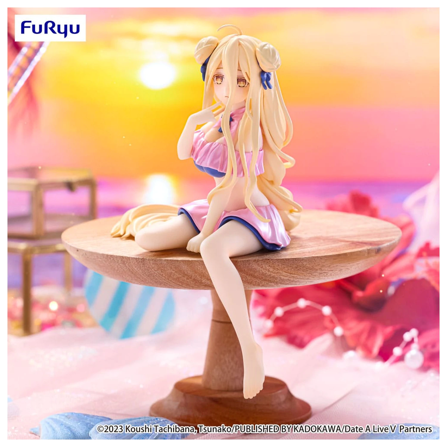 Date A Live V Noodle Stopper PVC statua Mukuro Hoshimiya Swimsuit Pastel Pink Color Ver. 13 cm fotografija proizvoda