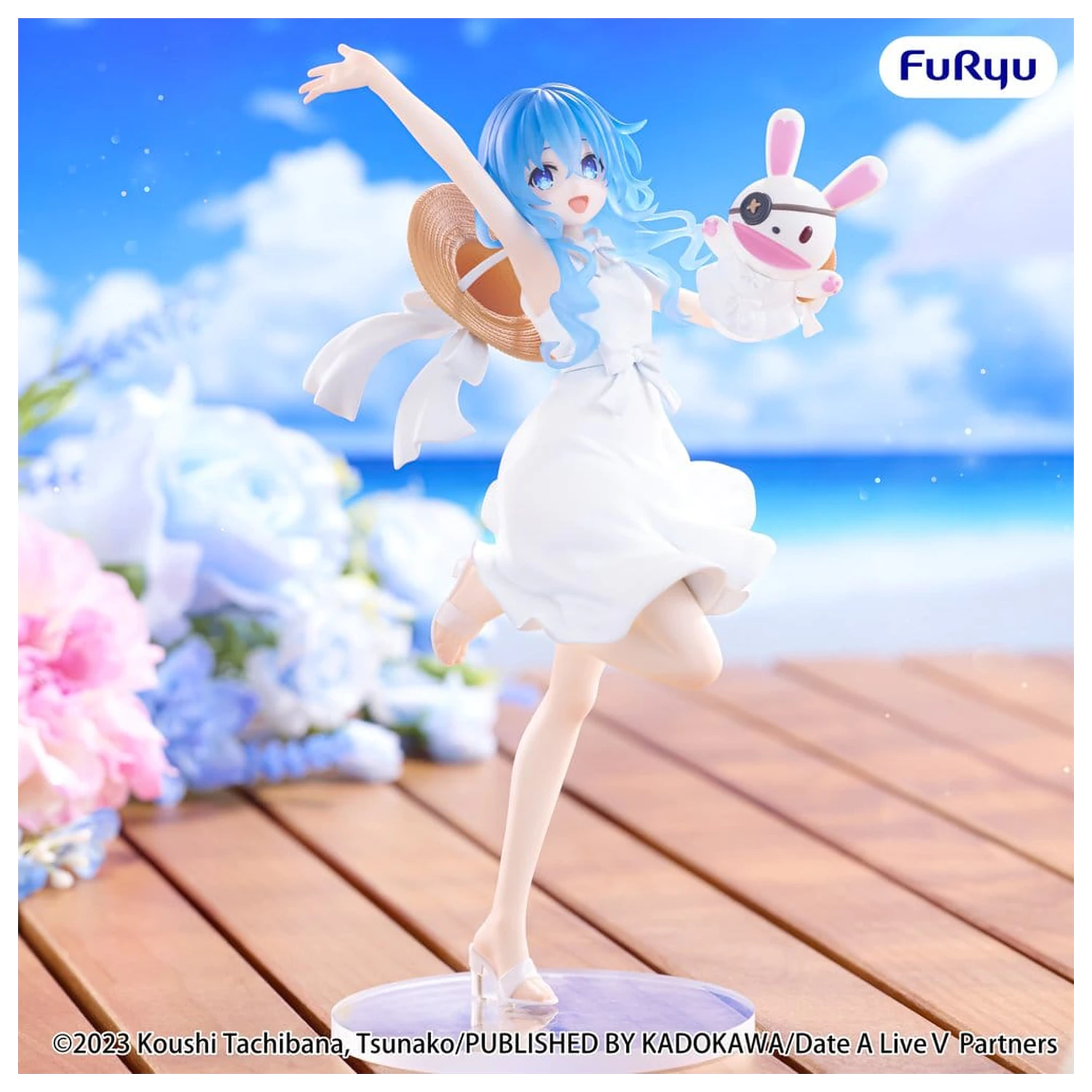 Date A Live V Summer Dress PVC figura Yoshino 21 cm fotografija proizvoda