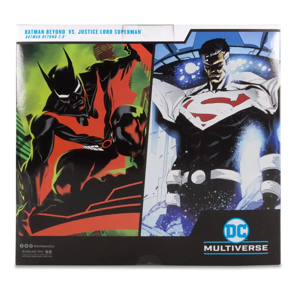 DC Kolekcionarska akcijska figura Paket od 2 Batman Beyond Vs Justice Lord Superman 18 cm fotografija proizvoda