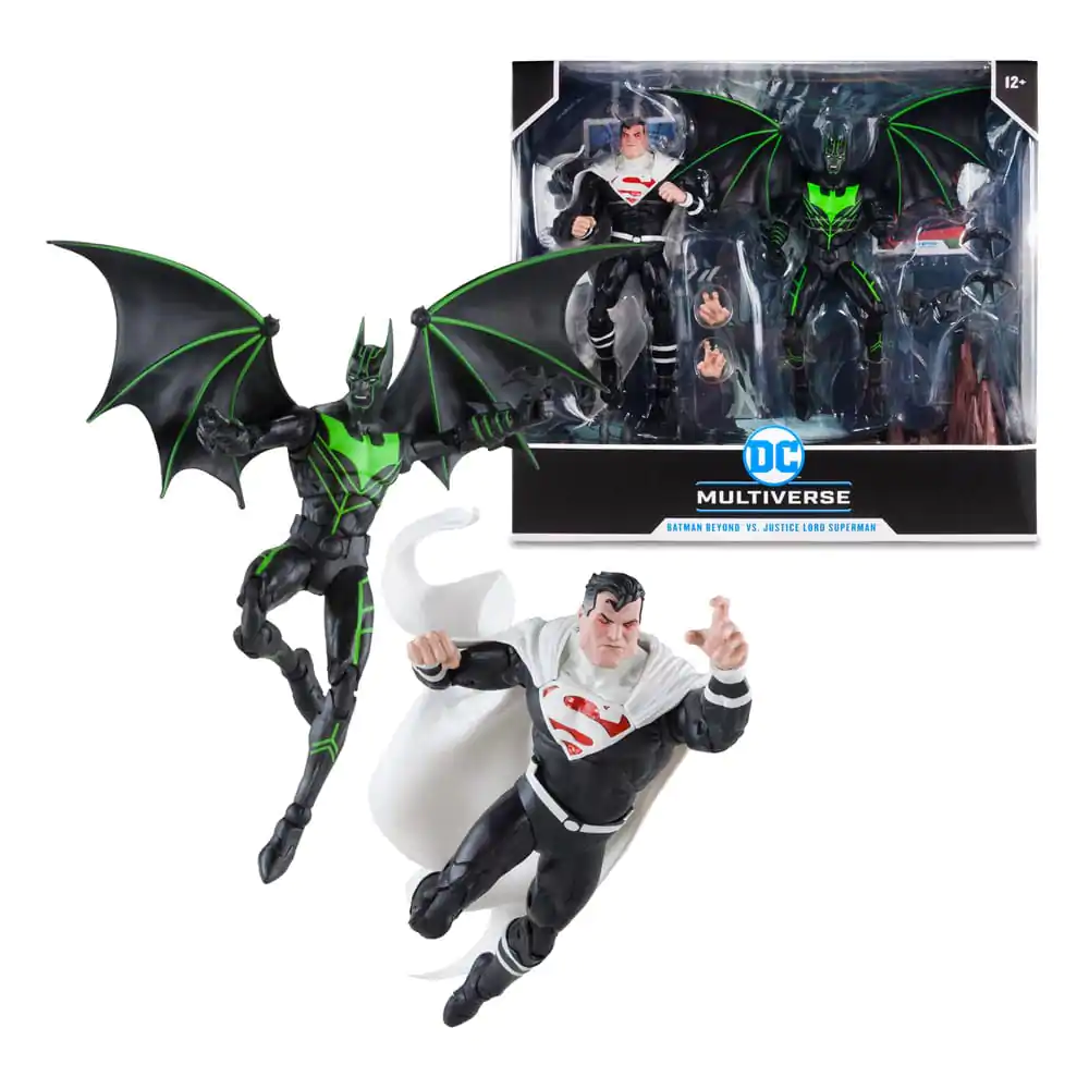 DC Kolekcionarska akcijska figura Paket od 2 Batman Beyond Vs Justice Lord Superman 18 cm fotografija proizvoda