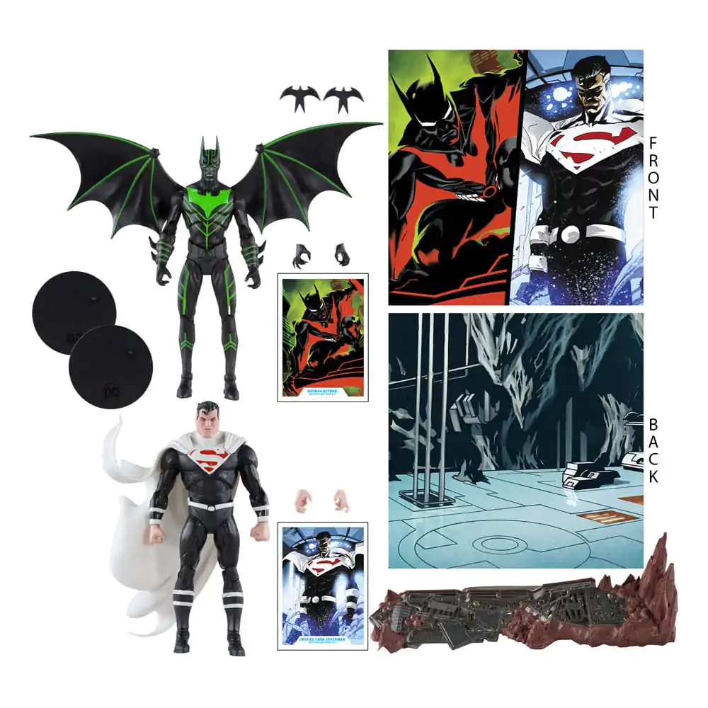 DC Kolekcionarska akcijska figura Paket od 2 Batman Beyond Vs Justice Lord Superman 18 cm fotografija proizvoda