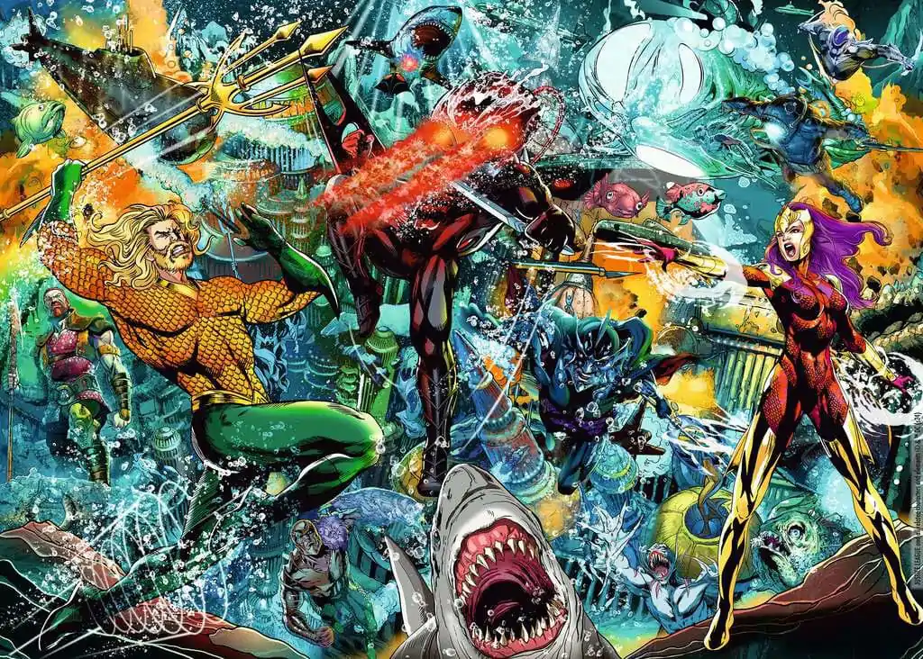 DC Comics Jigsaw Puzzle Aquaman (1000 dijelova) fotografija proizvoda