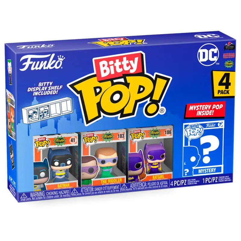 DC Bitty POP! Vinilna figura 4-Pack Batman Adam West 2,5 cm fotografija proizvoda