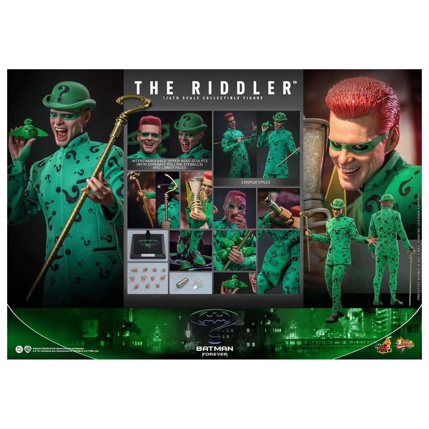 DC Comics Batman Forever Movie Masterpiece akcijska figura 1/6 Riddler 31 cm fotografija proizvoda
