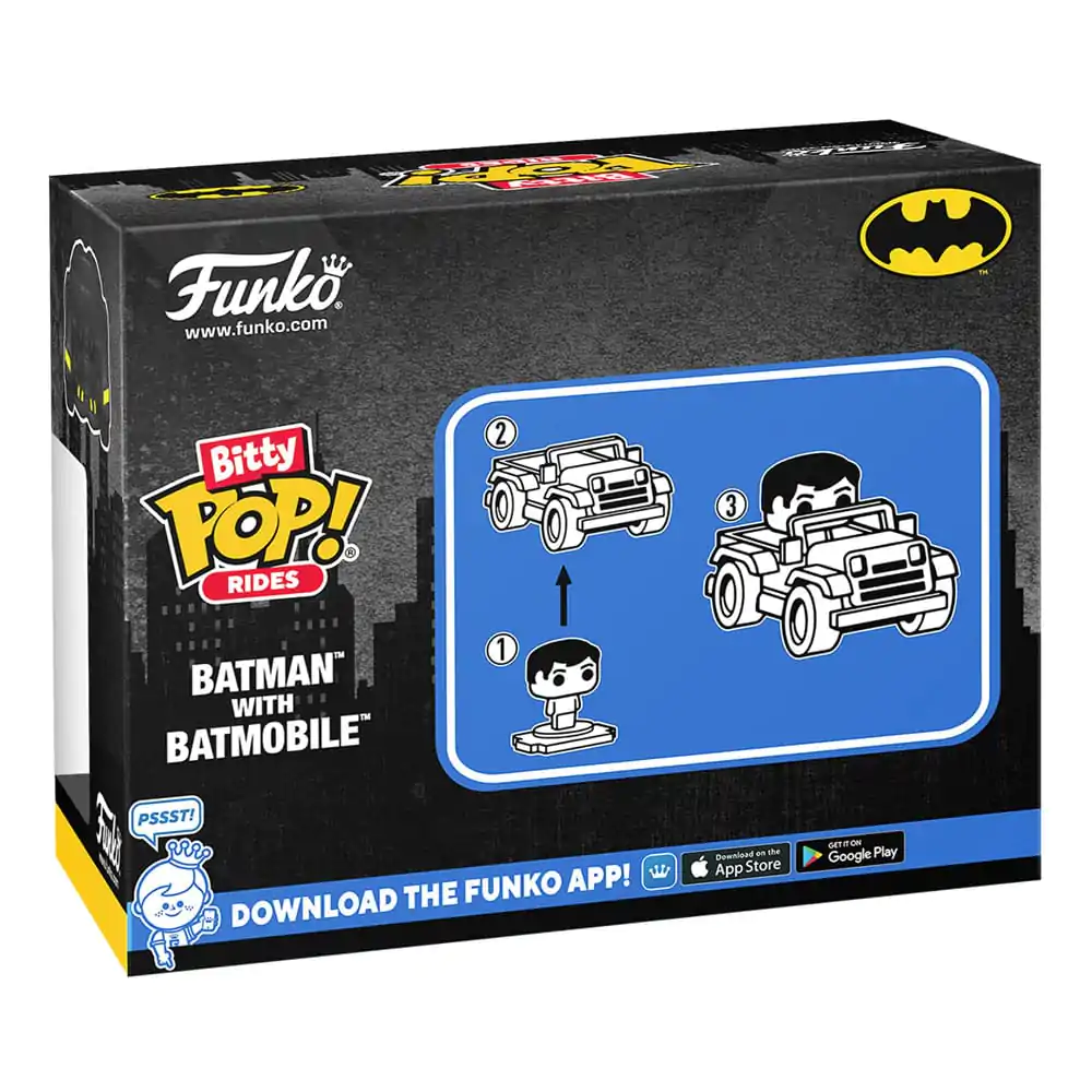 DC Comics Bitty Funko POP! Rides Vinilna figura Batman s Batmobilom 2,5 cm fotografija proizvoda