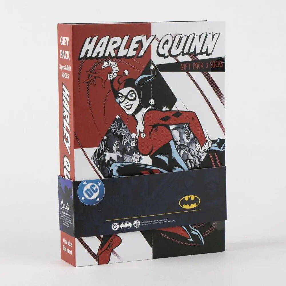 DC Comics Harley Quinn paket 3 para odraslih čarapa fotografija proizvoda