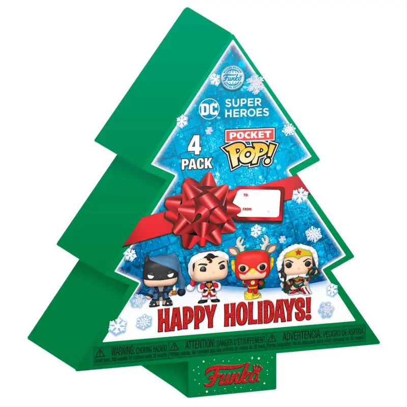 DC Comics Holiday 2022 Džepni POP! Vinilne Figure 4-Pack Tree Holiday Kutija 4 cm fotografija proizvoda